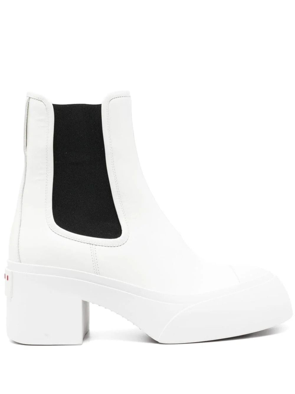 Marni o1w1db11225 70Mm Leather Chelsea Boots in White Size US 5 / IT 35 - 1 Thumbnail