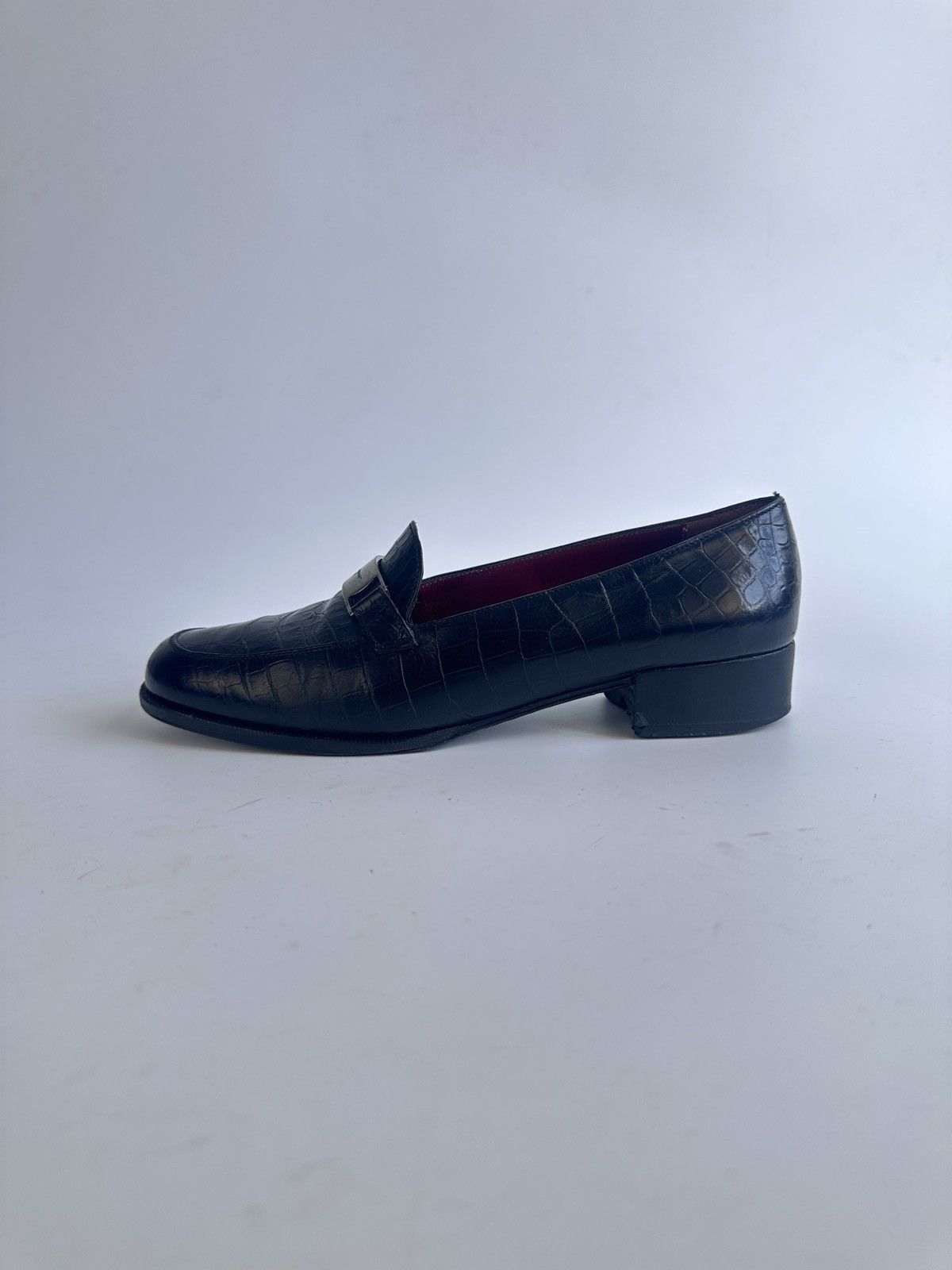 Salvatore Ferragamo Salvatore Ferragamo Sport Croc-Embossed Leather Loafers Size US 6 / IT 36 - 12 Thumbnail