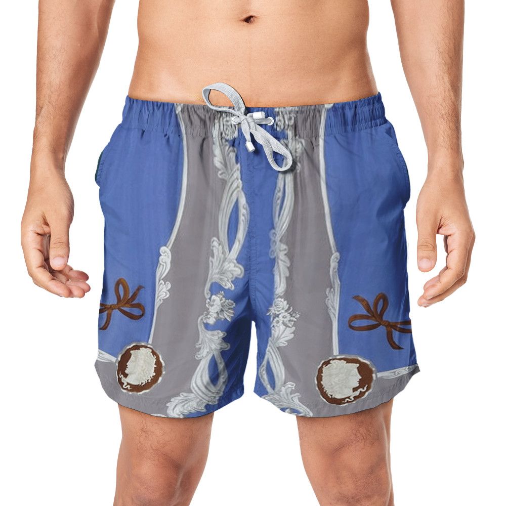 Designer Cameo Shorts – Men's Beachwear Staple Size US 31 - 1 Thumbnail