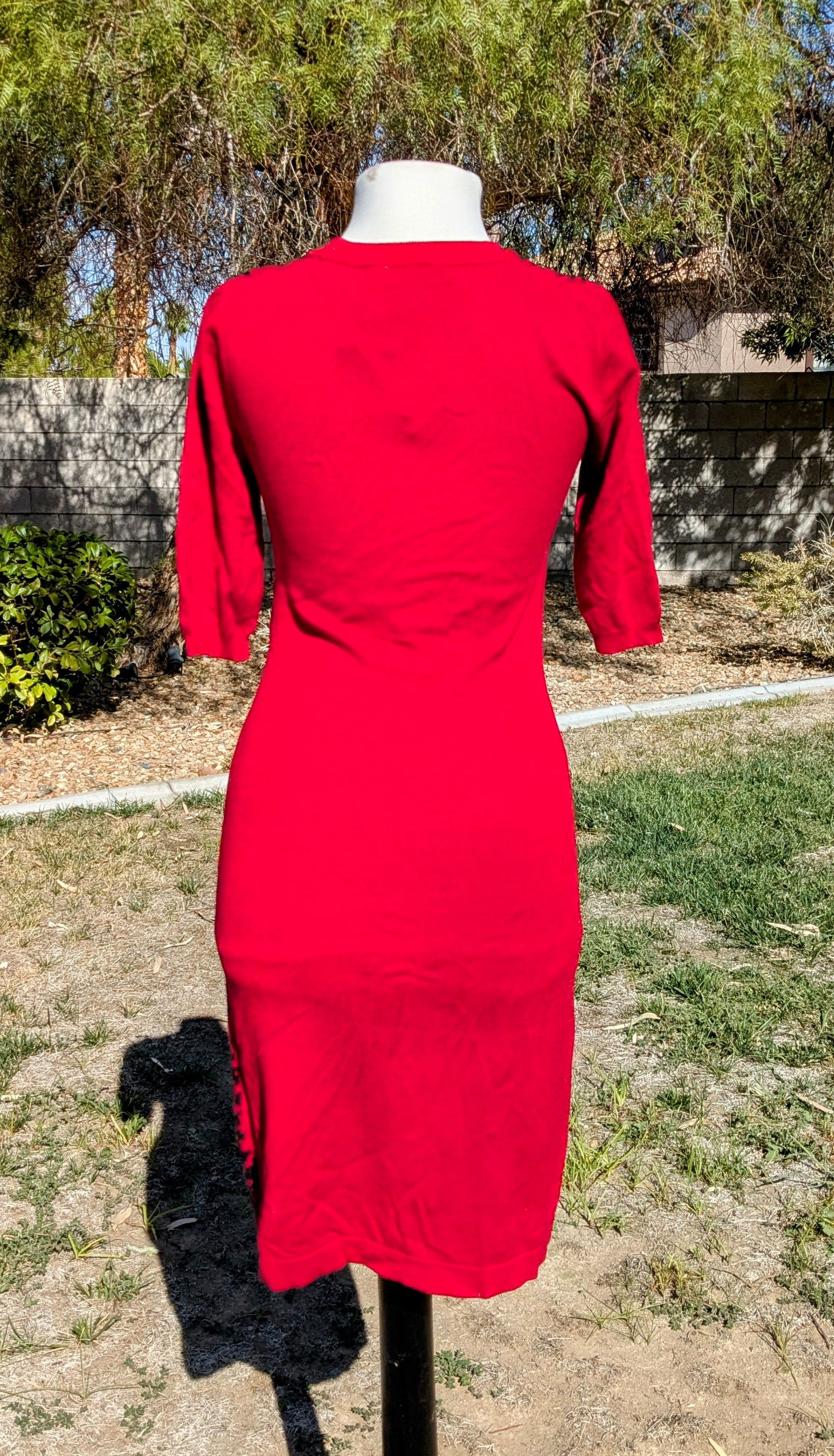 Other Allison Brittney Rayon 3/4 Sleeves Fit & Flare Dress Size M / US 6-8 / IT 42-44 - 4 Thumbnail