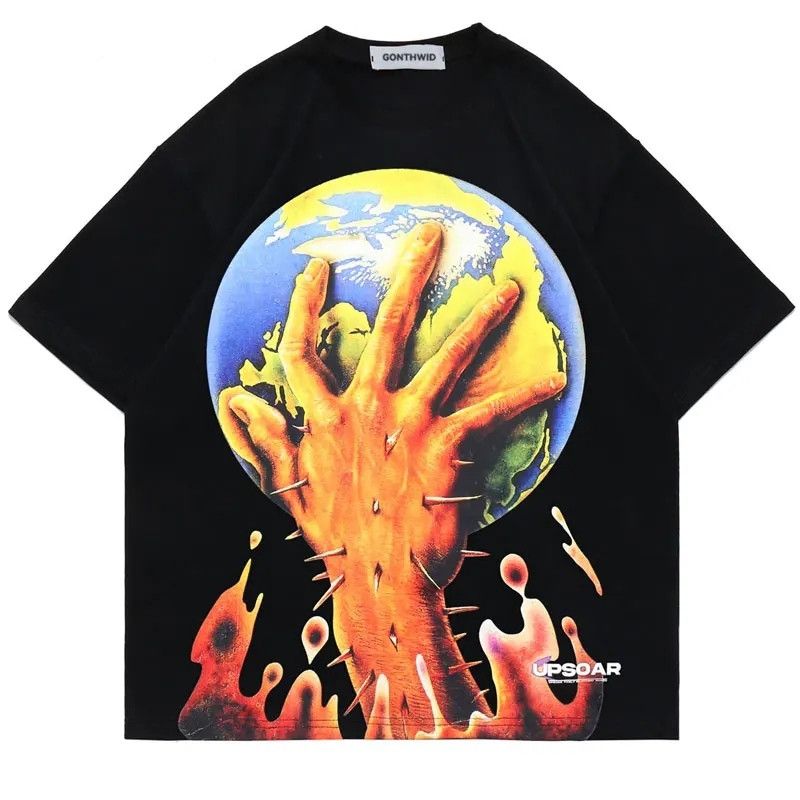 Japanese Brand × Vintage Back Statement Front Printed T Shirt Size US M / EU 48-50 / 2 - 1 Thumbnail