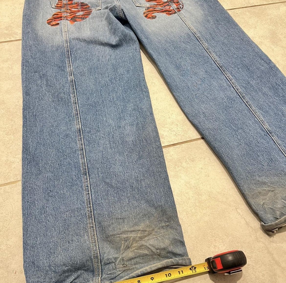 Other Two Seven University Wide Leg Baggy Tiger Stripe logo Jeans🐅 Size US 36 / EU 52 - 2 Thumbnail