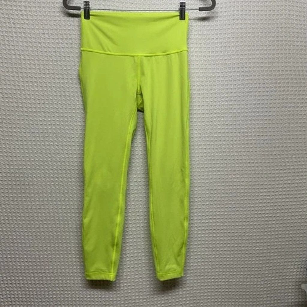 Lululemon Lululemon Wunder Under HR Double Lined Yellow Tight Women 6 Size 28" / US 6 / IT 42 - 1 Thumbnail
