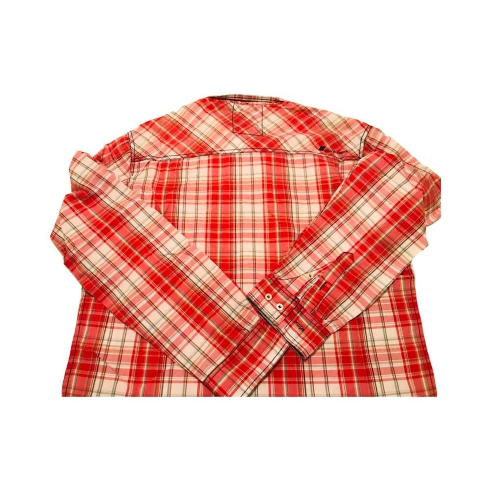 The Unbranded Brand Nature Men`s Casual Shirt Plaid Red White XXL Long Size US XXL / EU 58 / 5 - 2 Thumbnail