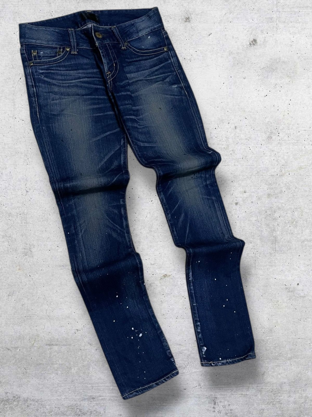 Japanese Brand VINTAGE MOUSSY JAPAN DESIGNER 90S SPLASH PUNK SKINNY DENIM Size US 29 - 2 Thumbnail