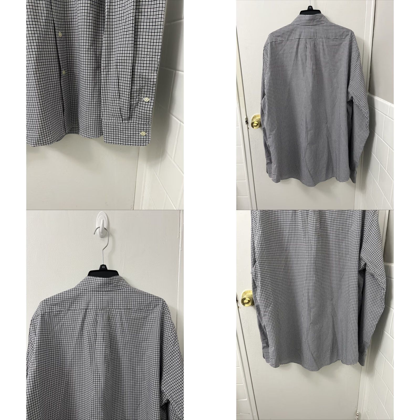 Polo Ralph Lauren VINTAGE Ralph Lauren Shirt Mens XL Black White Plaid Button-Down Pony Logo L/S Size US XL / EU 56 / 4 - 8 Thumbnail