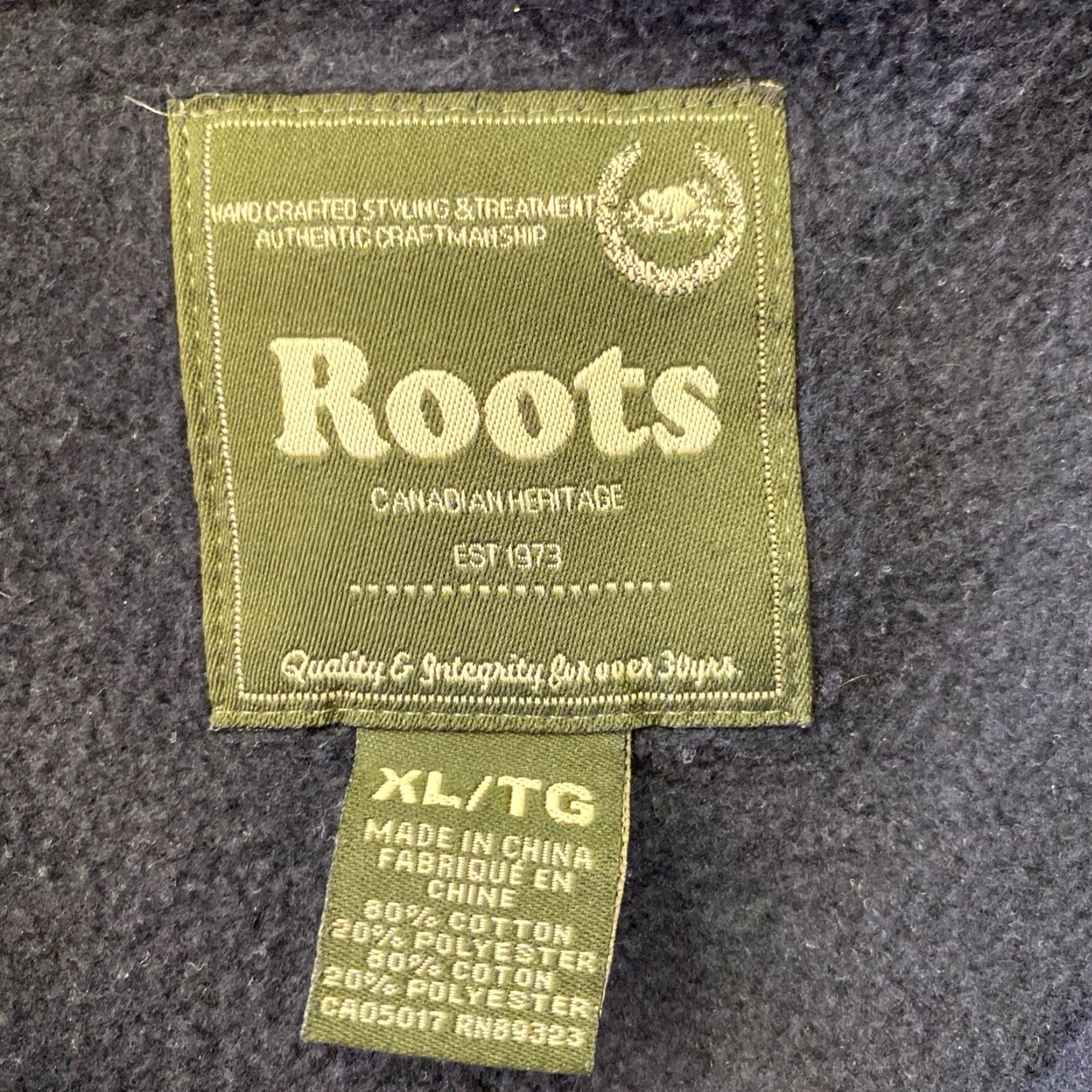 Roots Roots Canada 1/4 Zip Pullover Sweatshirt Men XL Blue Collared Fleece Beaver Size US XL / EU 56 / 4 - 3 Thumbnail