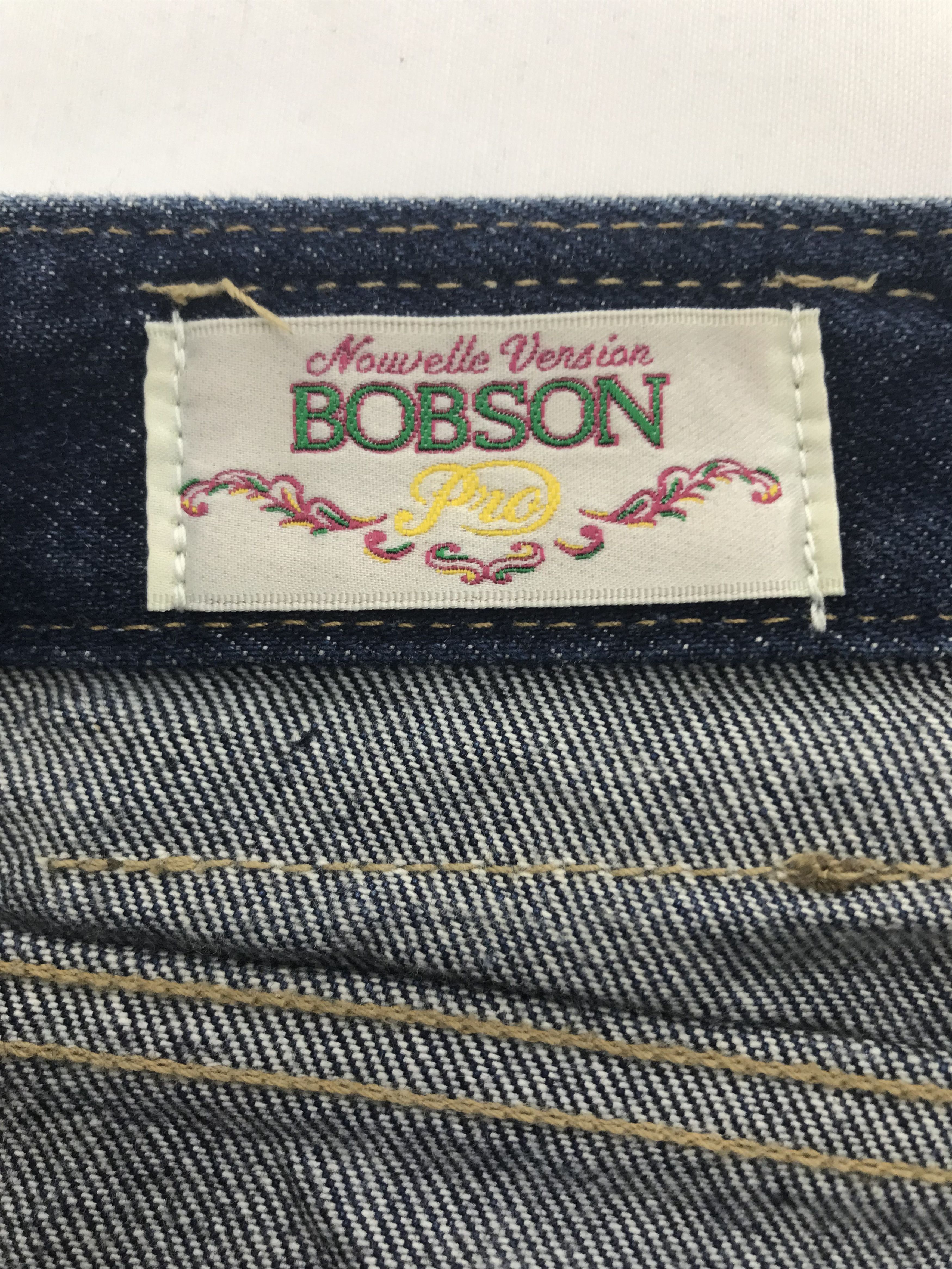 Vintage Vintage Bobson Straight Cut Blue Jeans Size US 35 - 10 Thumbnail