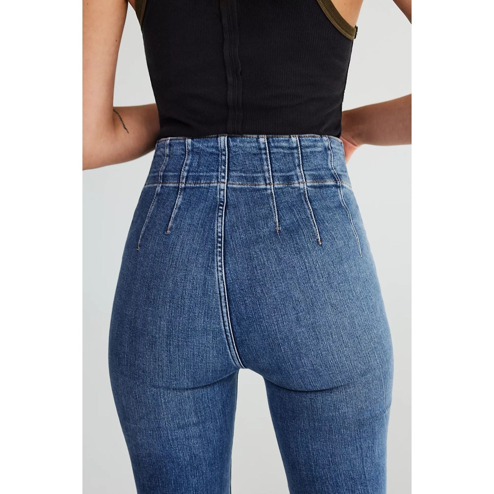 Free People Free People We the Free Jayde Flare Ultra High Rise 32 Size 32" / US 10 / IT 46 - 5 Thumbnail