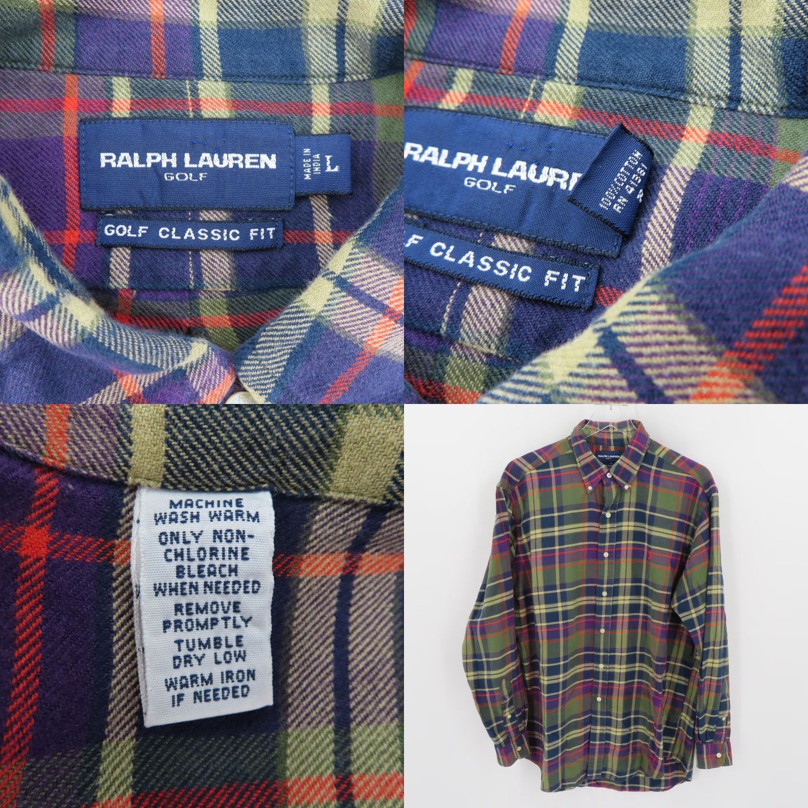 Ralph Lauren Ralph Lauren Golf Shirt Men Large Multicolor Collared Long Sleeve Button-Up Classic Fit Size US L / EU 52-54 / 3 - 8 Thumbnail
