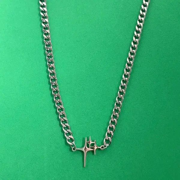 Designer × Jewelry Titanium Steel Star Pendant Necklace for Men Women Size ONE SIZE - 1 Thumbnail