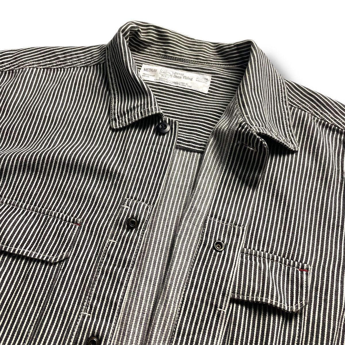 Kapital 🇯🇵 NEVER SEEN THING STRIPES HICKORY JACKET Size US M / EU 48-50 / 2 - 14 Thumbnail