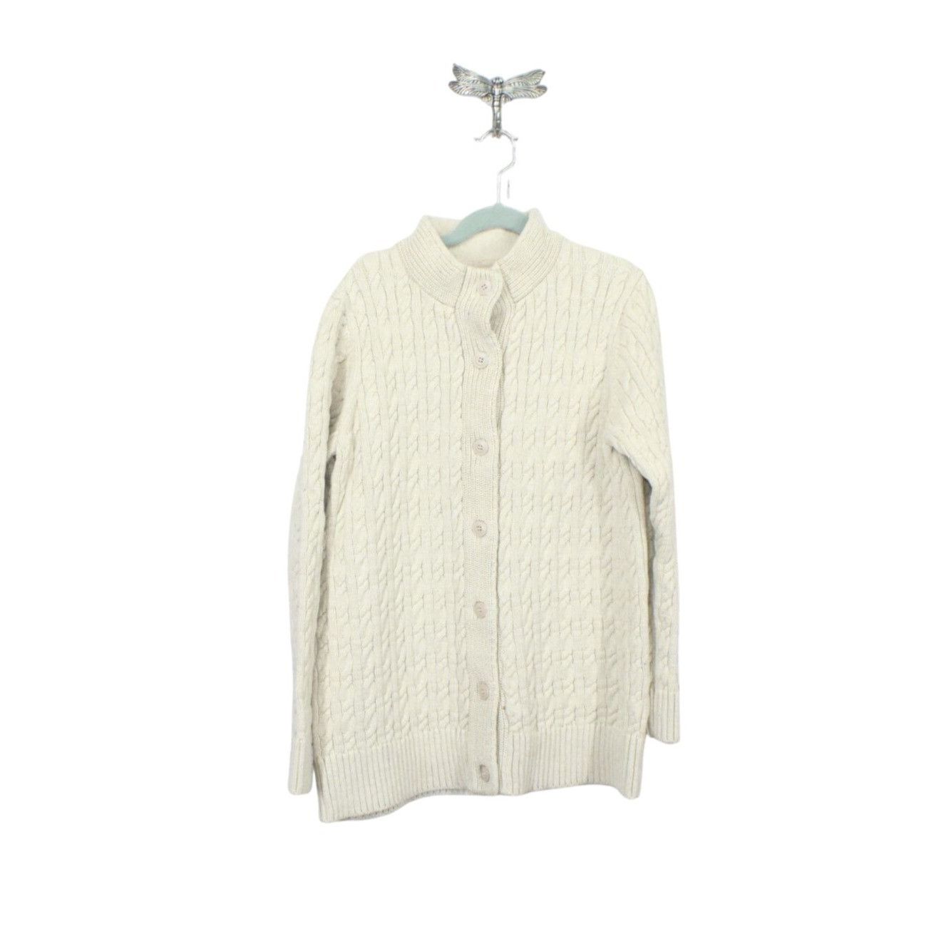 L.L. Bean LL Bean Double L Mixed Cable Sweater Button Front Cardigan Size M / US 6-8 / IT 42-44 - 1 Thumbnail