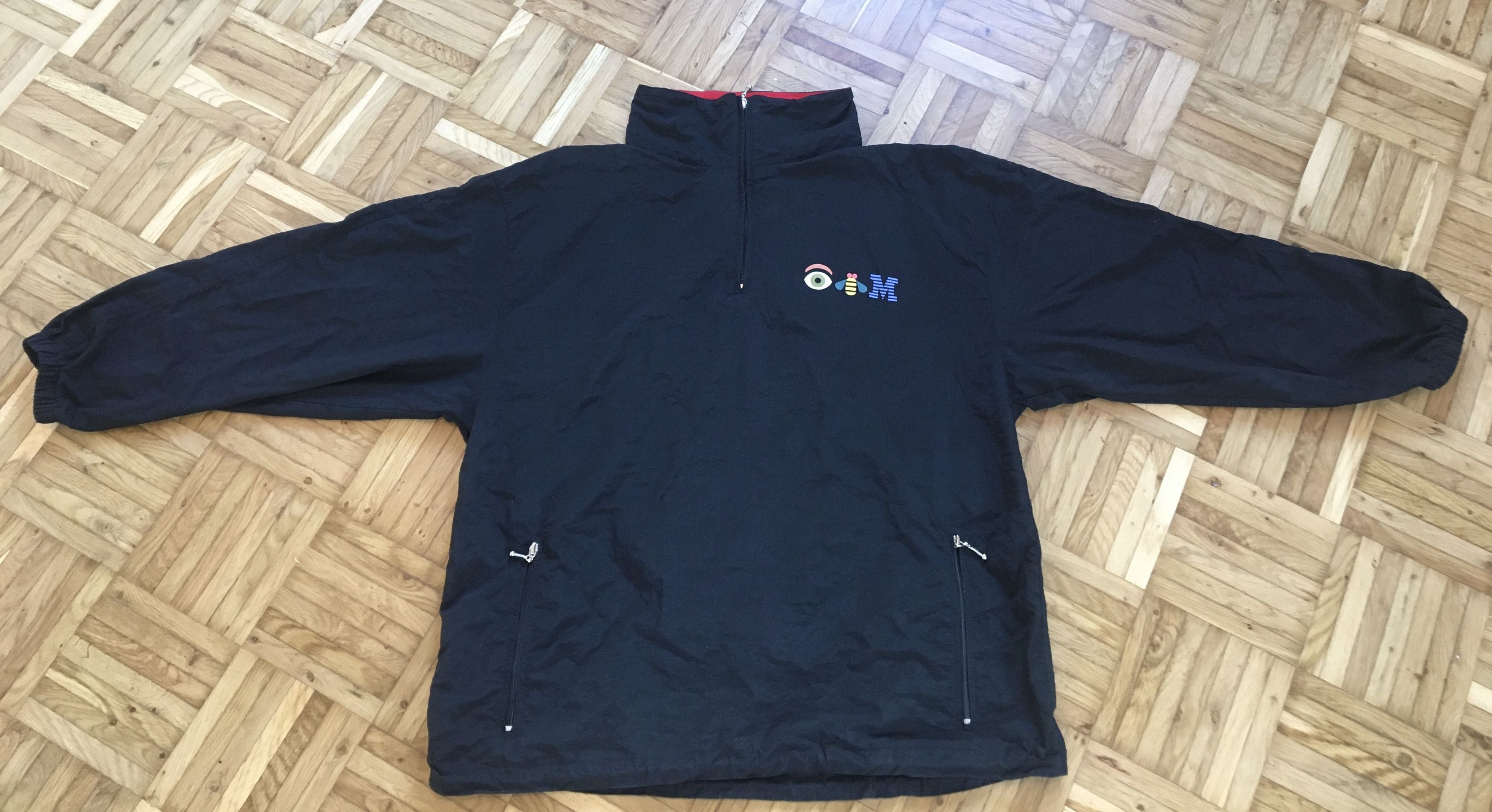 Fruit Of The Loom Vintage IBM Computer Windbreaker EYE BEE M Paul Rand Design Size US L / EU 52-54 / 3 - 1 Thumbnail