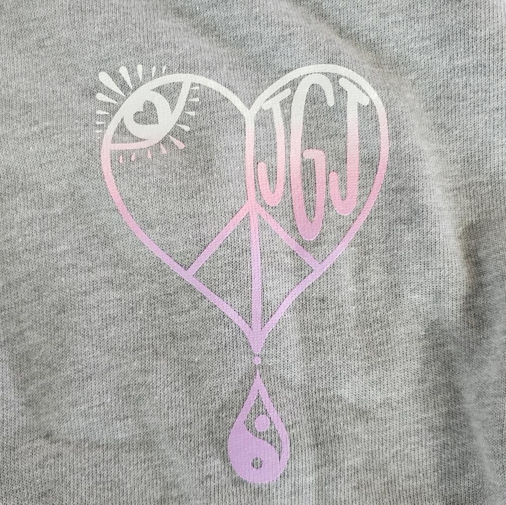 Designer Grey JGJ Peace & Love Hoodie Long Sleeve Size S / US 4 / IT 40 - 3 Thumbnail