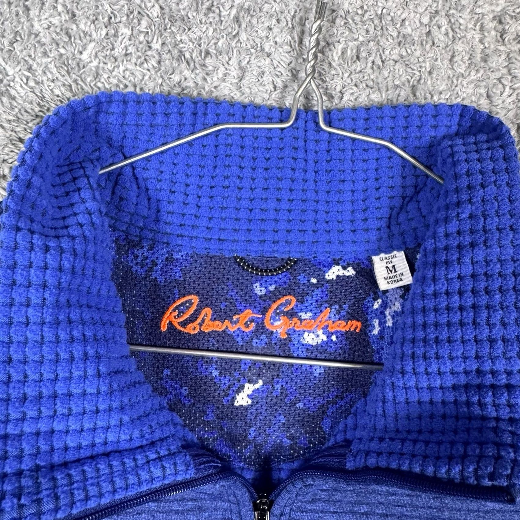 Robert Graham Robert Graham Jacket Men's M Classic Fleece Tech 1/4 Zip Pullover Sweater Size US M / EU 48-50 / 2 - 5 Thumbnail