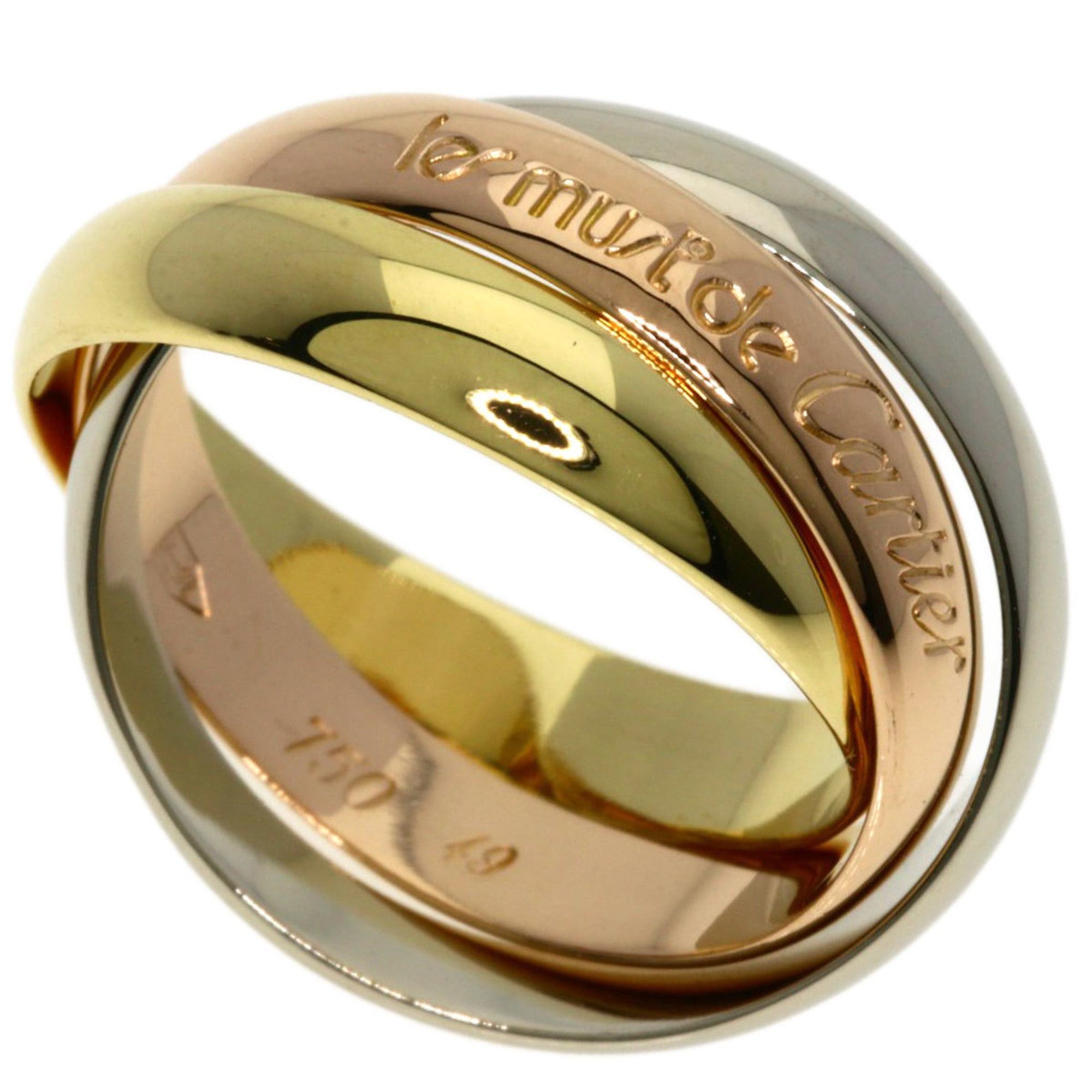 Cartier Cartier Trinity #49 Ring - 18K Yellow Gold/18K White Pink Gold Women's CARTIER Size ONE SIZE - 1 Thumbnail