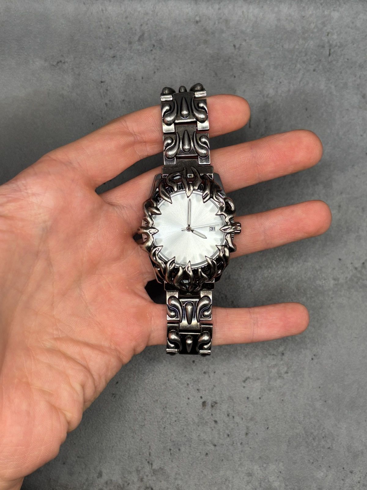 Other Wristwatch Silver Black Vintage Gothic Size ONE SIZE - 2 Thumbnail