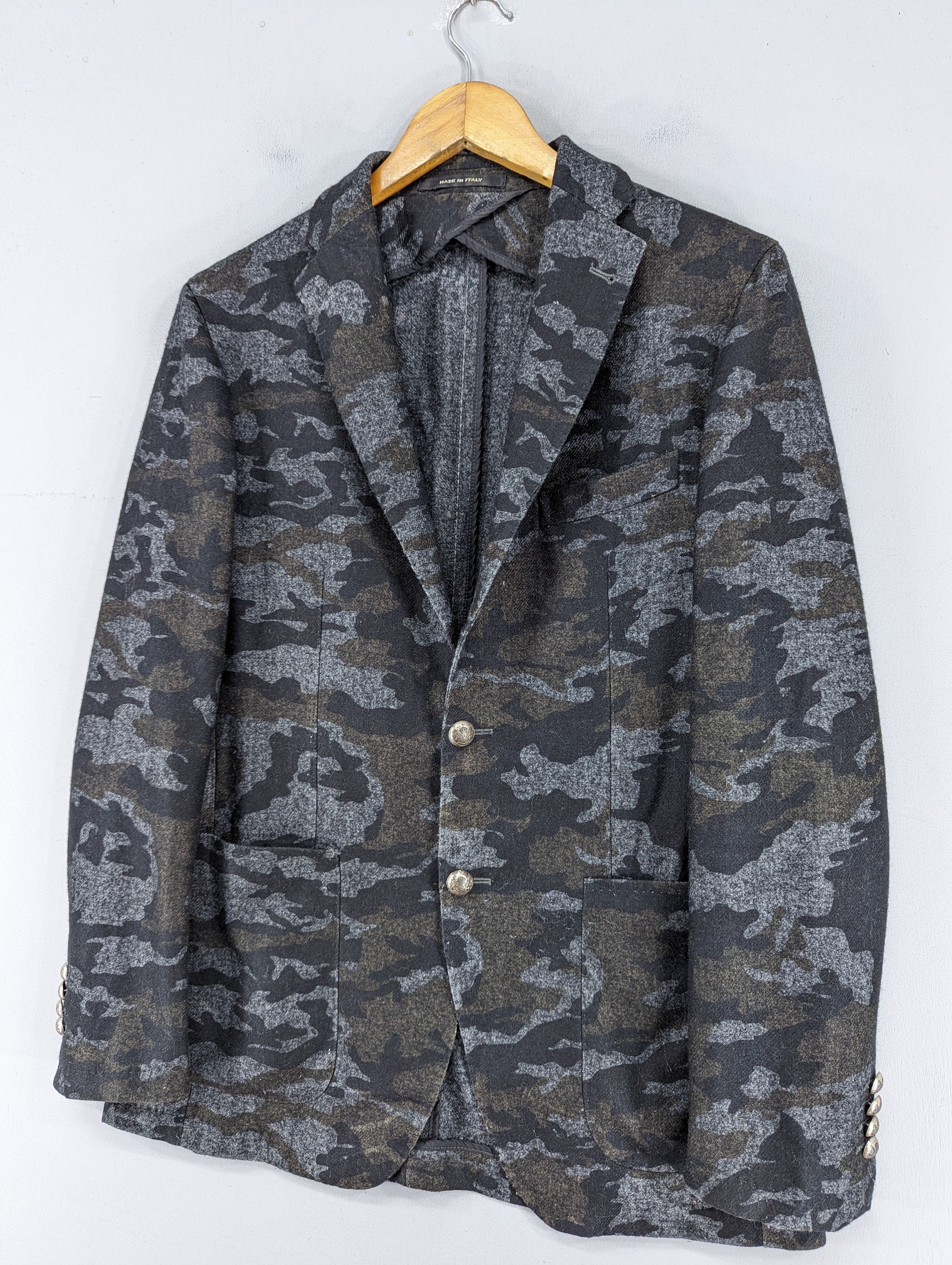 Tagliatore Tagliatore Italy Wool Camo Design Blazer Style Jacket Size US XS / EU 42 / 0 - 2 Thumbnail