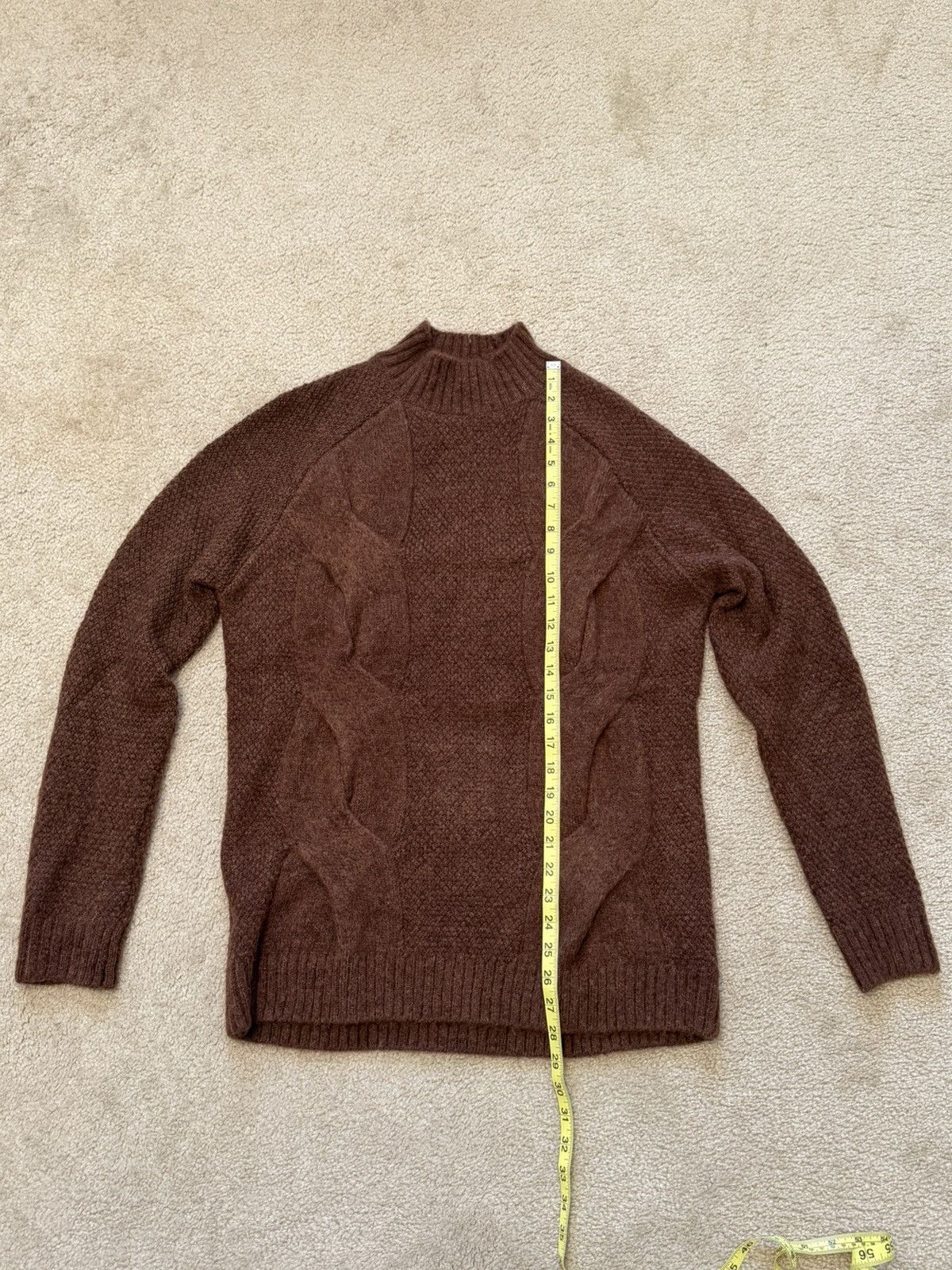 Zara Zara Cable-Knit Mock Neck Sweater Size US L / EU 52-54 / 3 - 3 Thumbnail