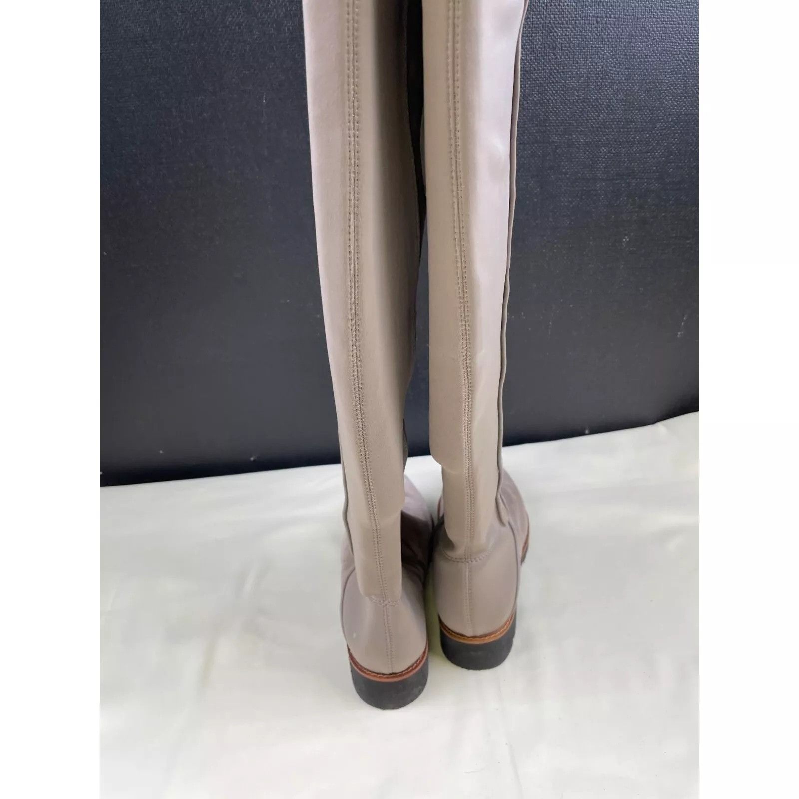 Franco Sarto Franco Sarto Women's Leather Tan Over the Knee Boots Shoes S Size US 5.5 / IT 35.5 - 3 Thumbnail