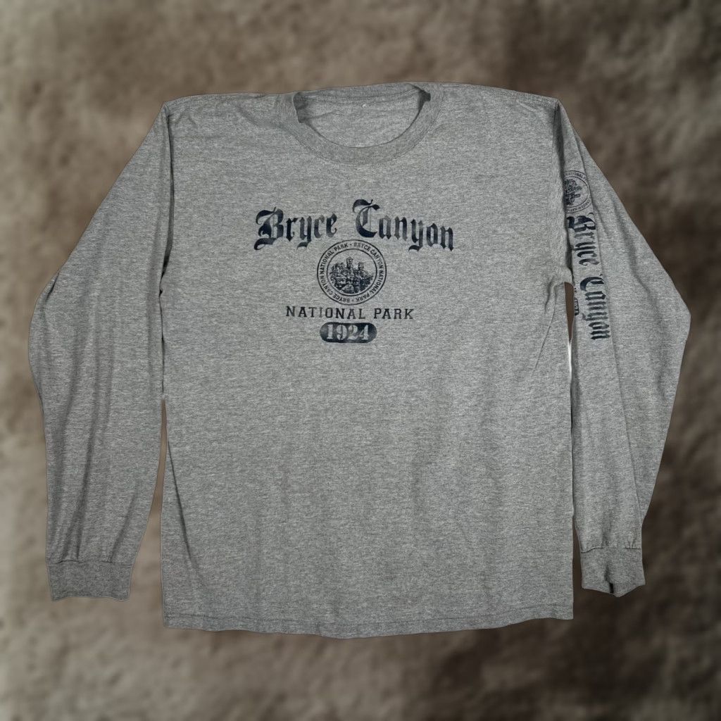 Vintage VINTAGE Bryce Canyon National Park Long Sleeve Shirt Mens L Gray Size US L / EU 52-54 / 3 - 1 Thumbnail