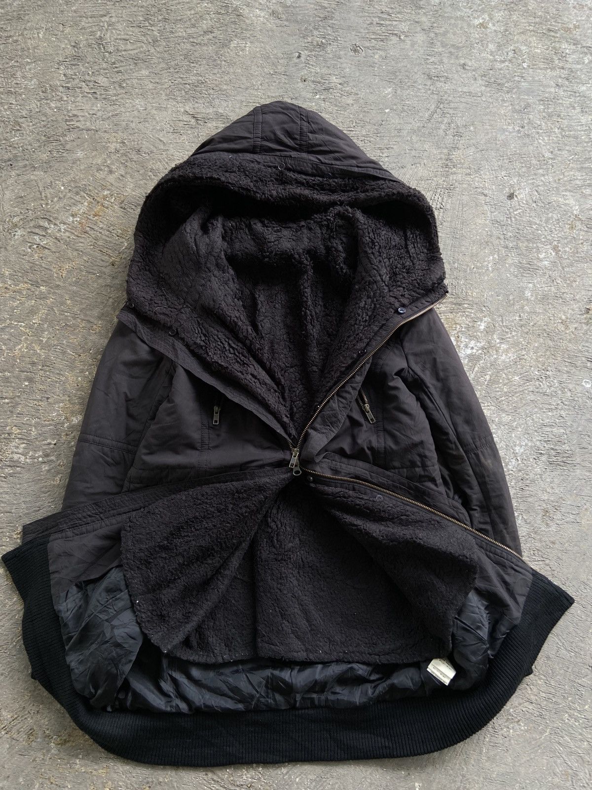 20471120 2000s Black by Moussy - Vkei Style Layered Sherpa Jacket Size US M / EU 48-50 / 2 - 6 Thumbnail