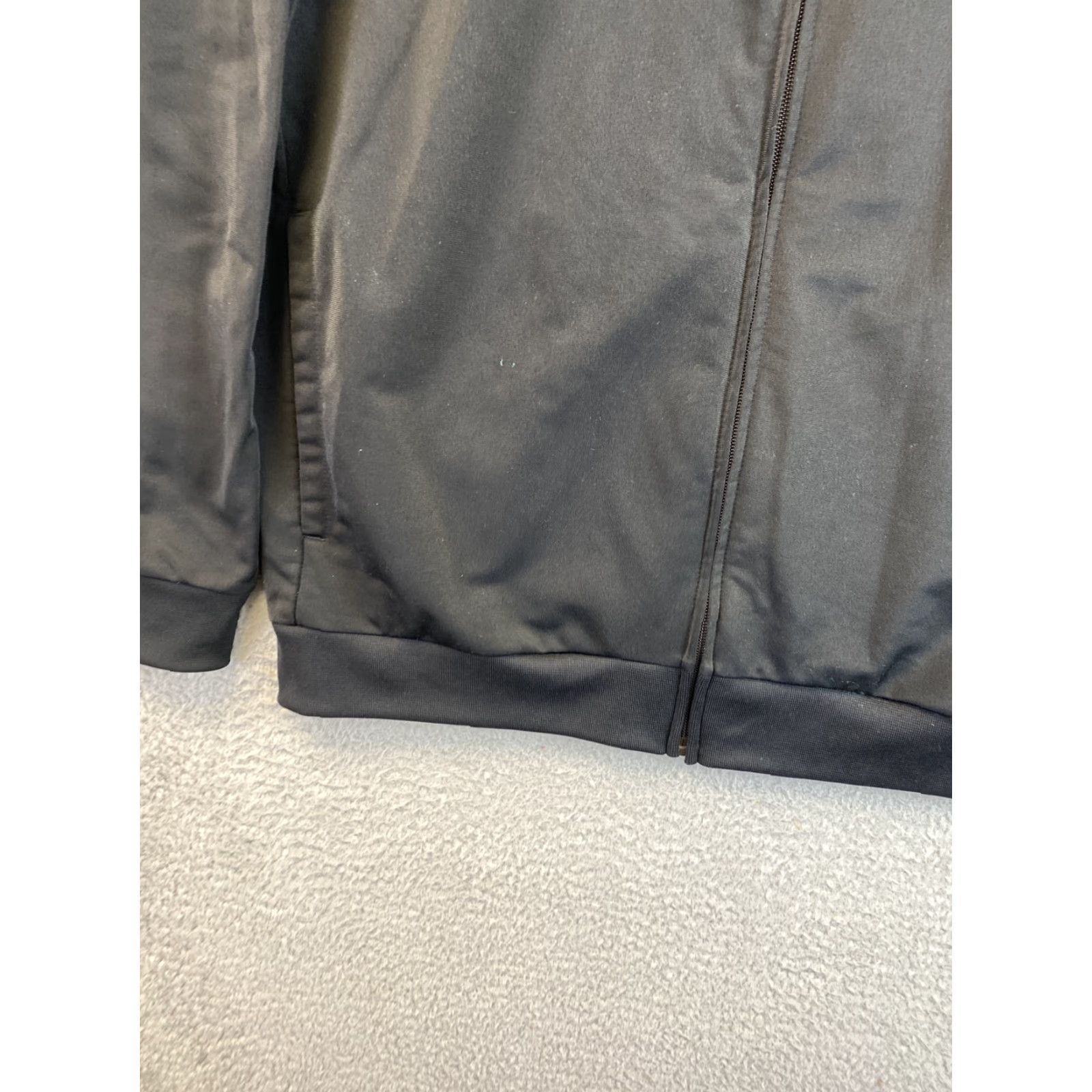 Adidas adidas Mens sz XL Black White 3 Stripe Full Zip Track Jacket/ 92-26 Size US XL / EU 56 / 4 - 5 Thumbnail