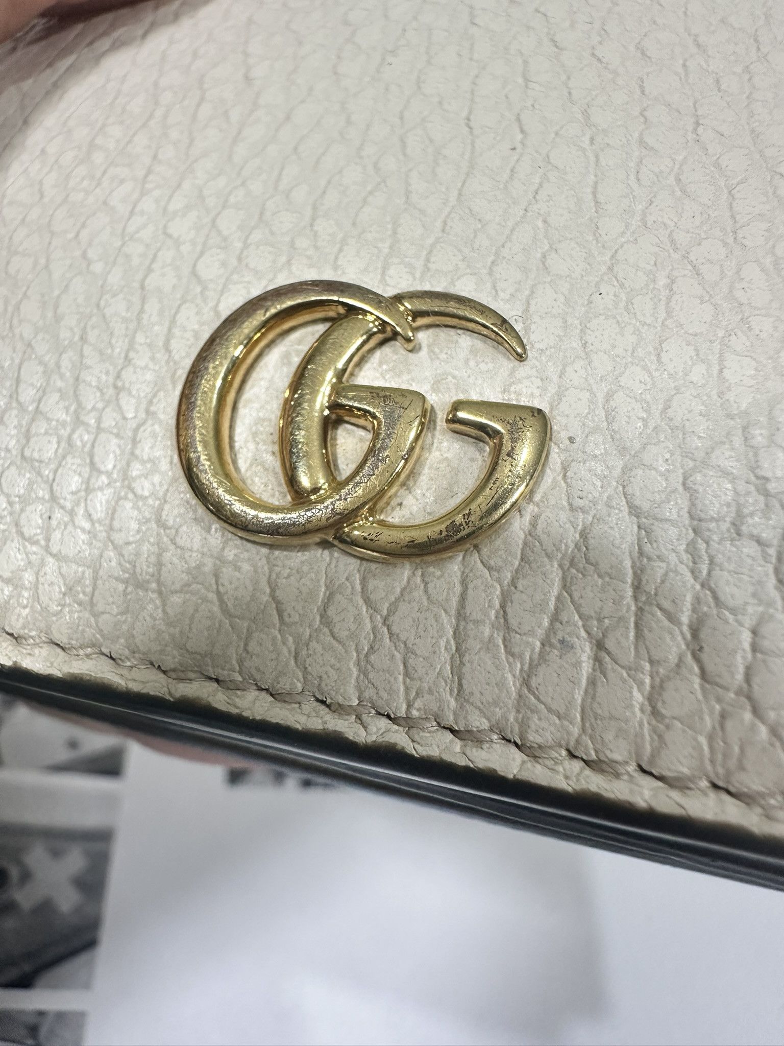 Gucci Gucci Wallet Marmont Supreme GG Monogram Ivory Leather Size ONE SIZE - 5 Thumbnail