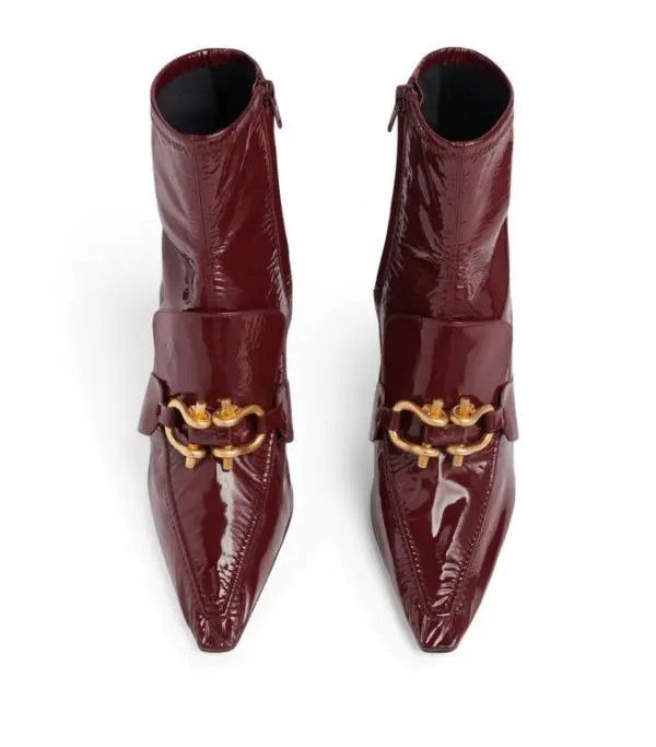 Bottega Veneta o1bcso1str0924 Madame Ankle Boot in Burgundy Size US 5 / IT 35 - 3 Thumbnail