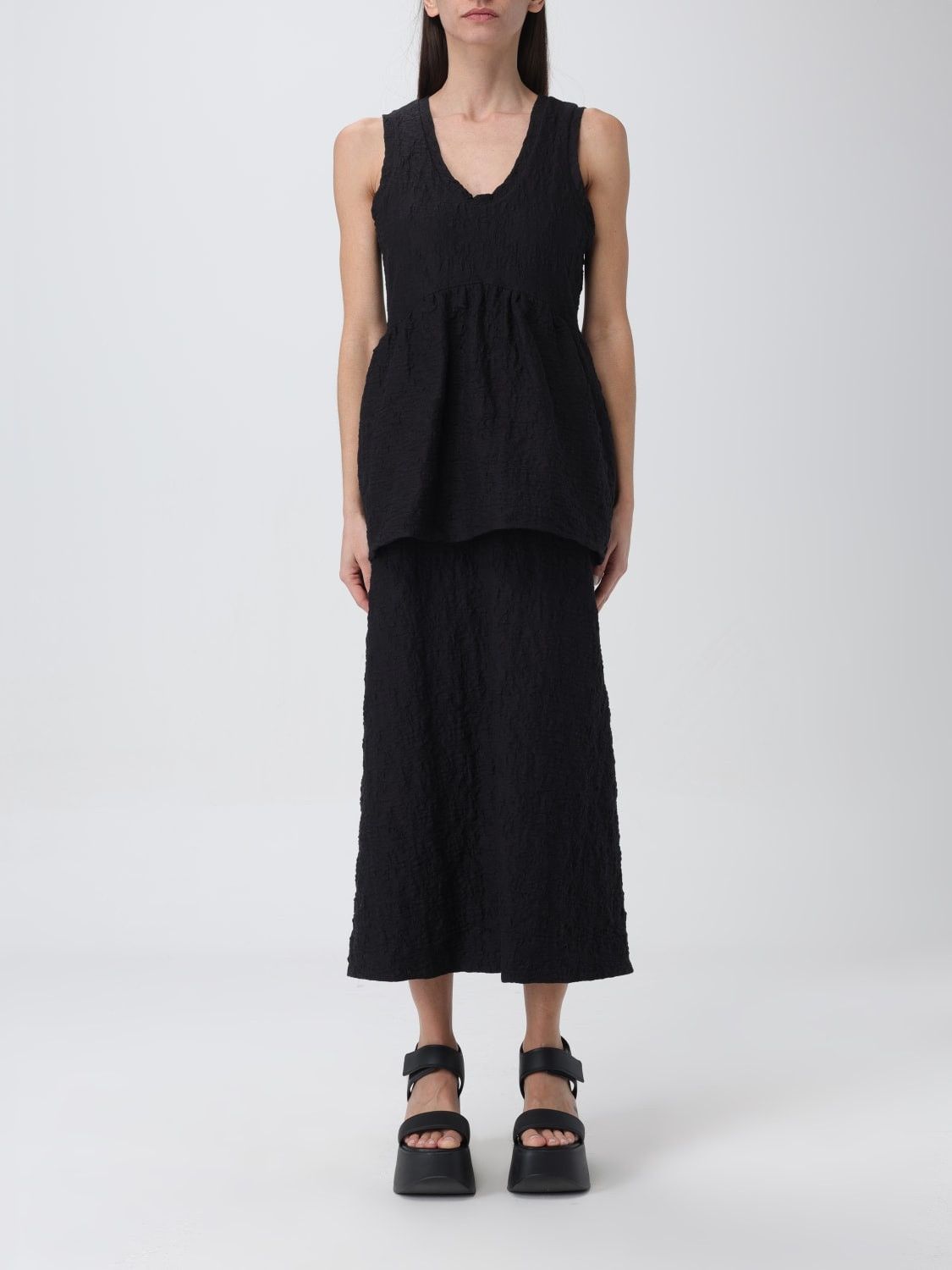 Jil Sander o1mt1gz0625 Midi Dress in Black Size M / US 6-8 / IT 42-44 - 1 Thumbnail