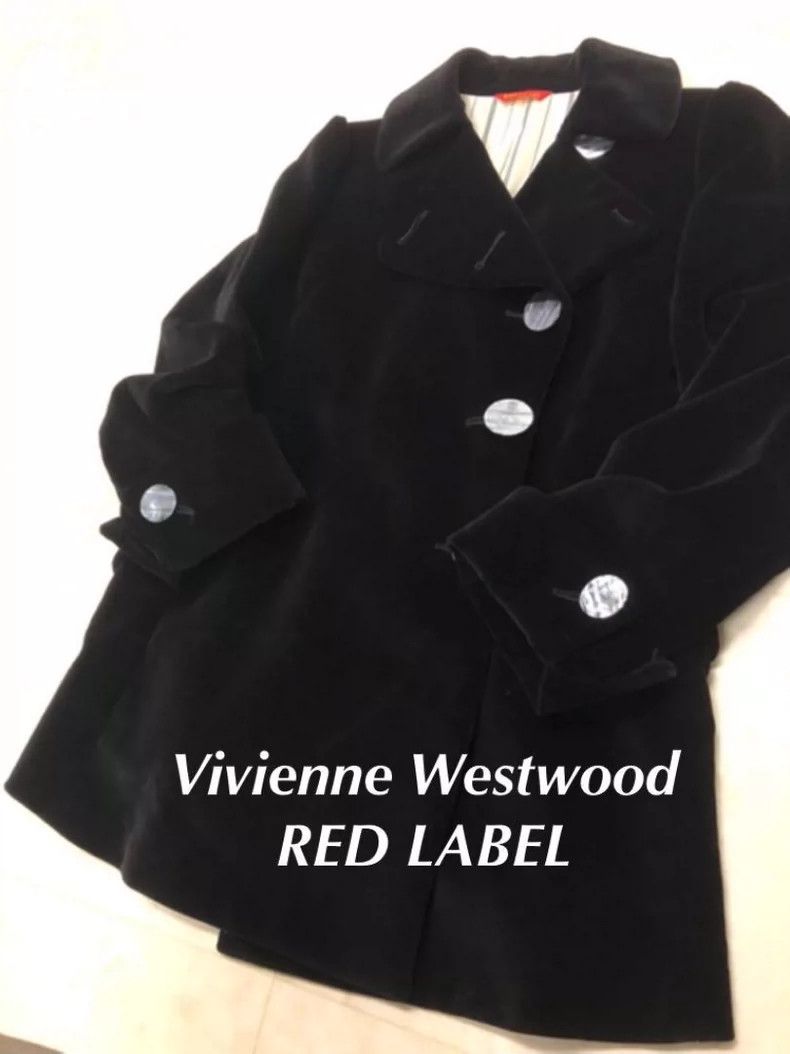 Vivienne Westwood Vivienne Westwood size3 Red swan velvet coat Size M / US 6-8 / IT 42-44 - 2 Thumbnail