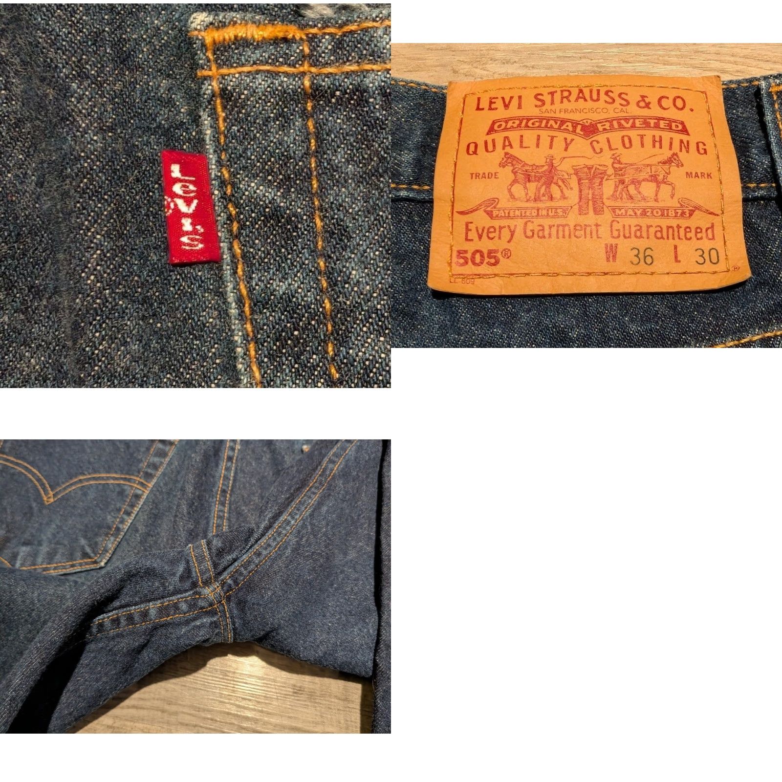 Levi's VINTAGE Levi's Jeans 36 x 30 Regular Dark Wash Denim 505 Straight Leg Men’s Size US 36 / EU 52 - 10 Thumbnail