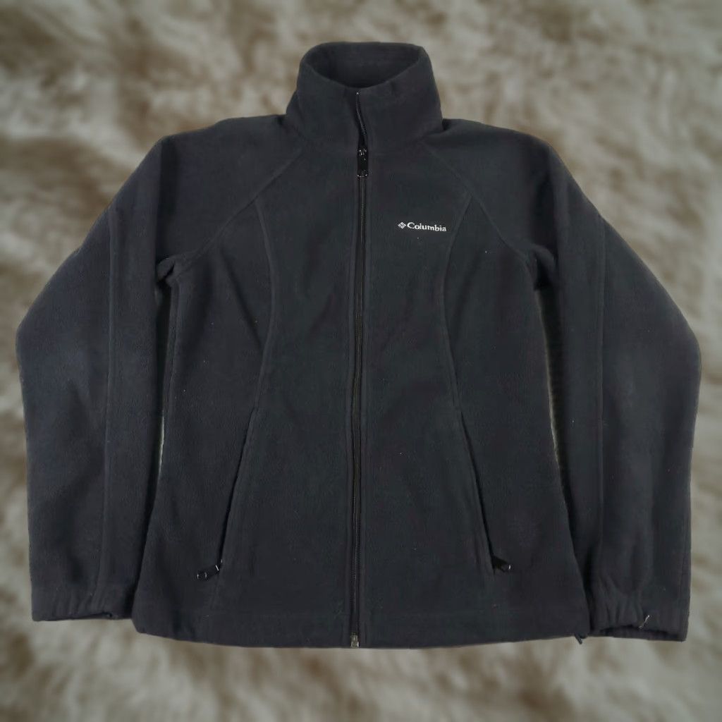 Vintage Columbia Jacket Womens XS Black Fleece Full Zip Up Sweater Sweatshirt Size XS / US 0-2 / IT 36-38 - 1 Thumbnail