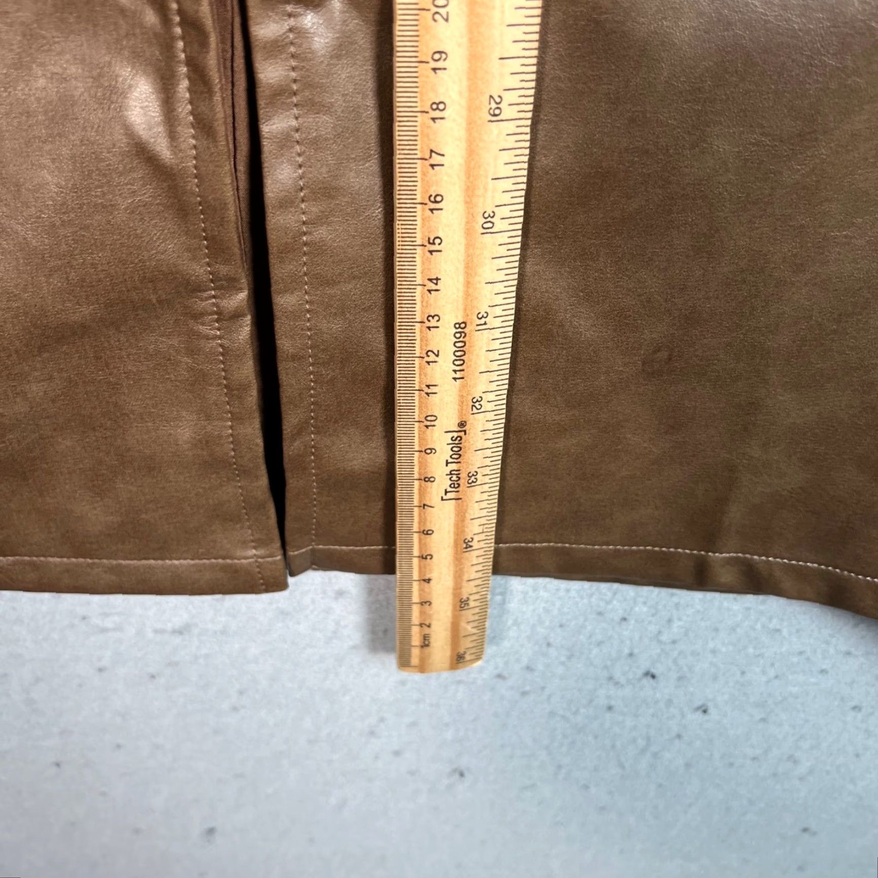 CO Ivy City Co Womens Size 4 Brown Faux Leather Midi Skirt NEW! Size 27" / US 4 / IT 40 - 7 Thumbnail
