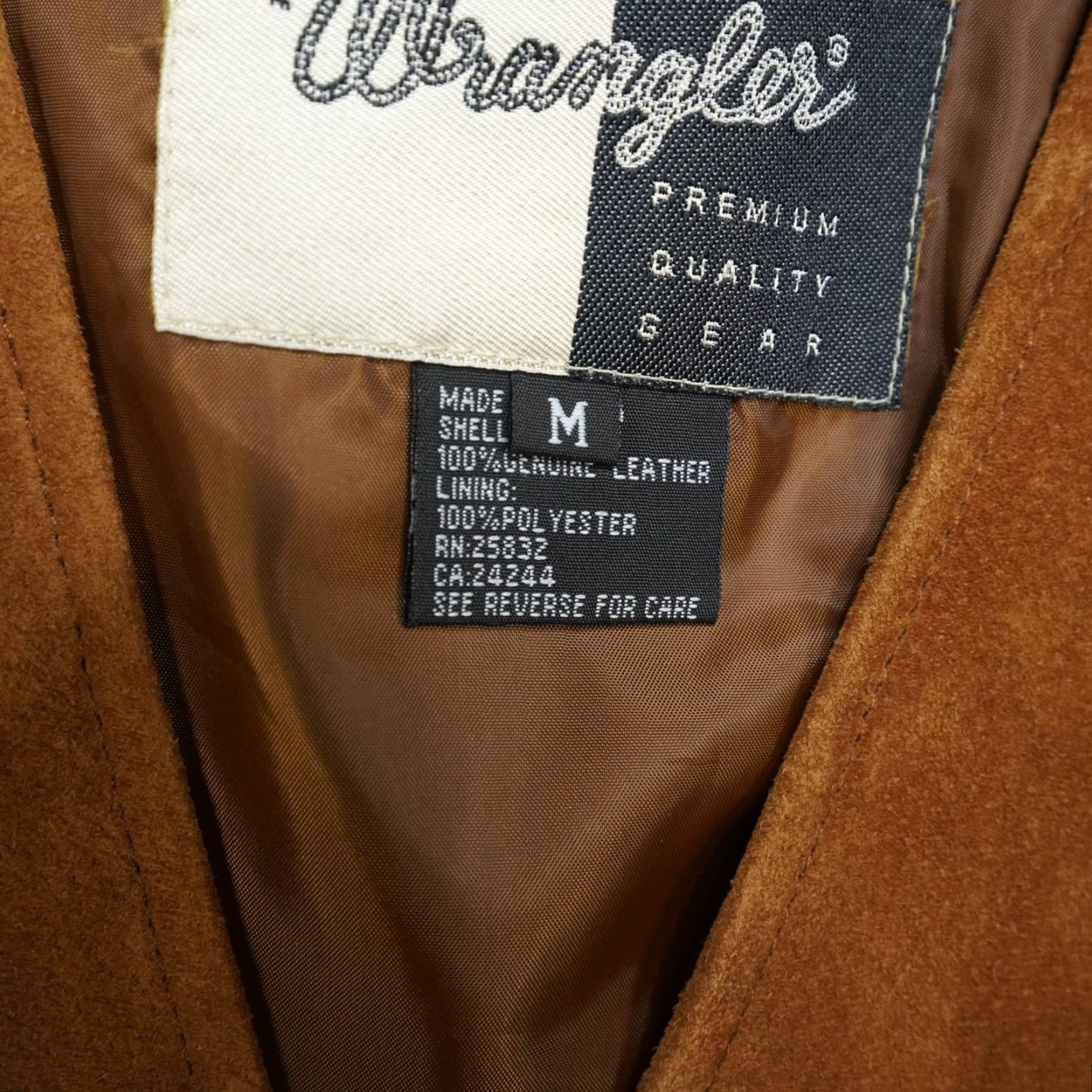 Wrangler VINTAGE Wrangler Leather Vest Mens M Brown Premium Snap Cowboy Western Workwear Size US M / EU 48-50 / 2 - 6 Thumbnail