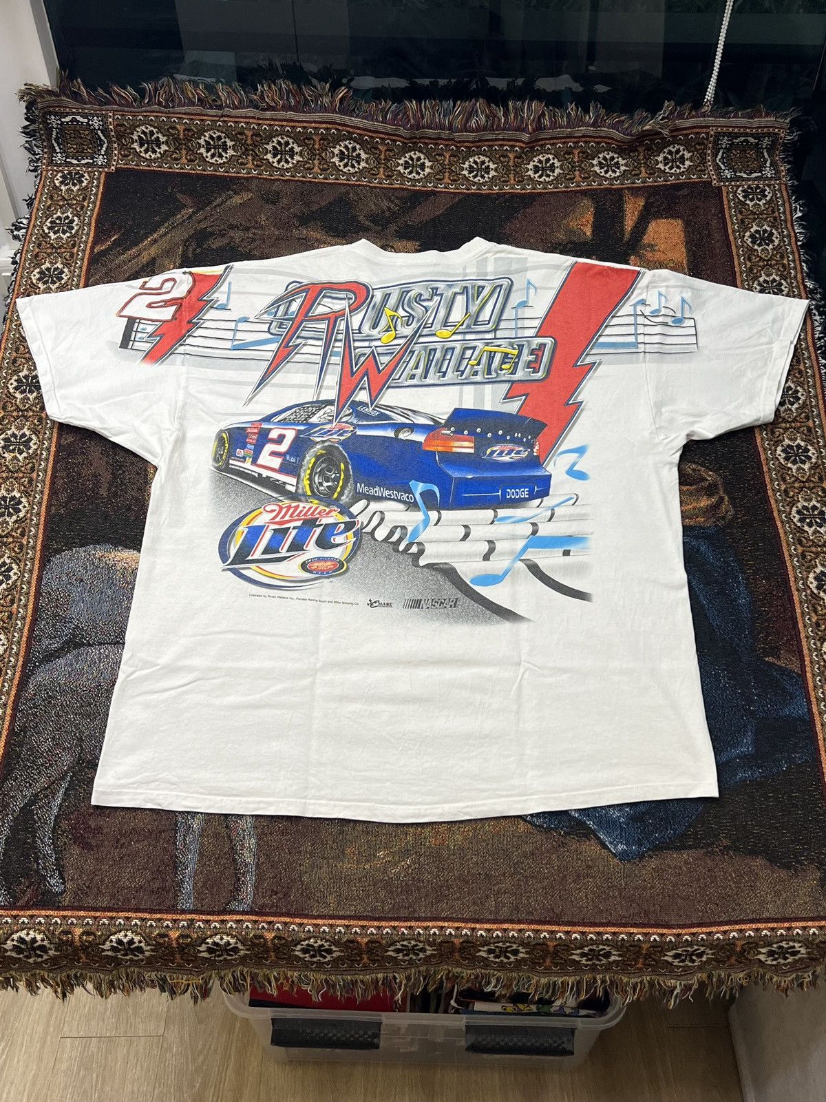 NASCAR Vintage NASCAR Rusty Wallace Rockin' USA AOP Tee Size US XXL / EU 58 / 5 - 3 Thumbnail