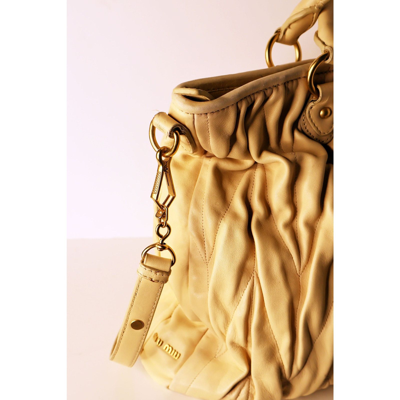 Miu Miu Vintage Miu Miu Nude Matelasse Leather 2 Way Bag Size ONE SIZE - 6 Thumbnail