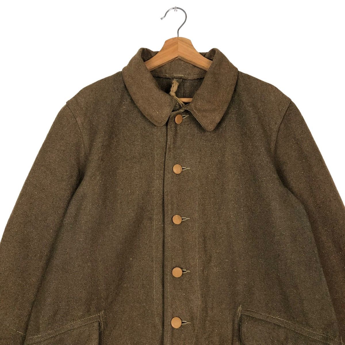 Vintage 🔥VINTAGE 1940’s LONG JACKET WOOL MILITARY USA FORCES USN Size US M / EU 48-50 / 2 - 3 Thumbnail