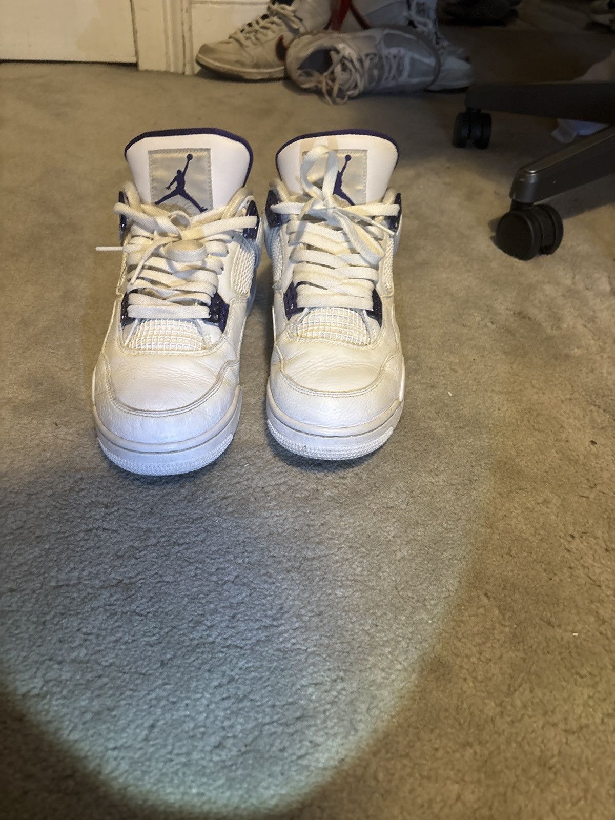 Nike Air Jordan 4 metallic purple Size US 10.5 / EU 43-44 - 3 Thumbnail