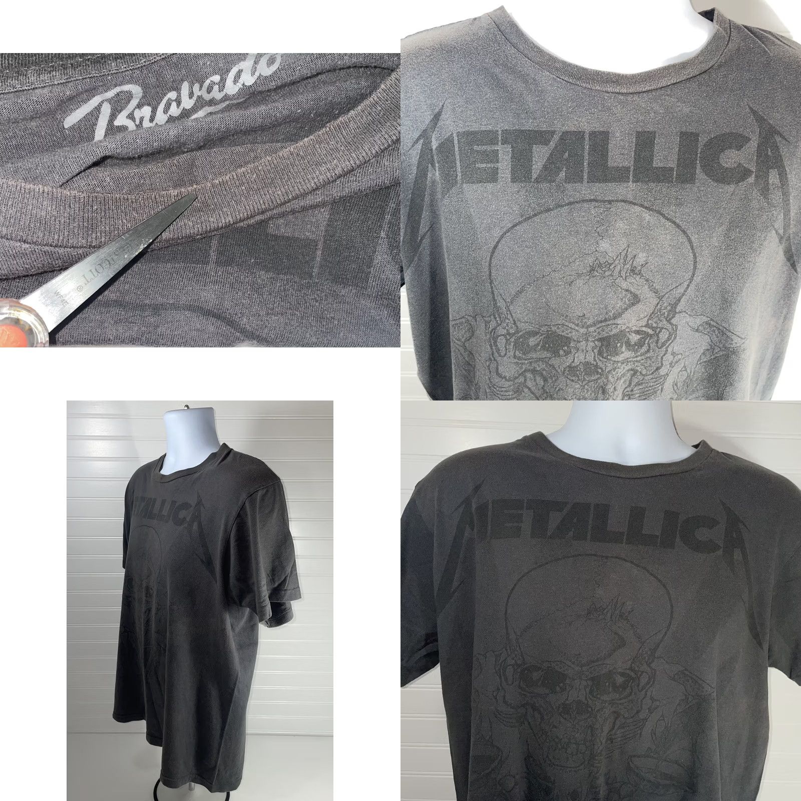 Bravado VINTAGE Metallica Shirt Men L Gray Short Sleeve Crew Neck Bravado Front Graphic 100 Percent Cotton 2010-2019 Music T-Shirt Mens Size US L / EU 52-54 / 3 - 8 Thumbnail