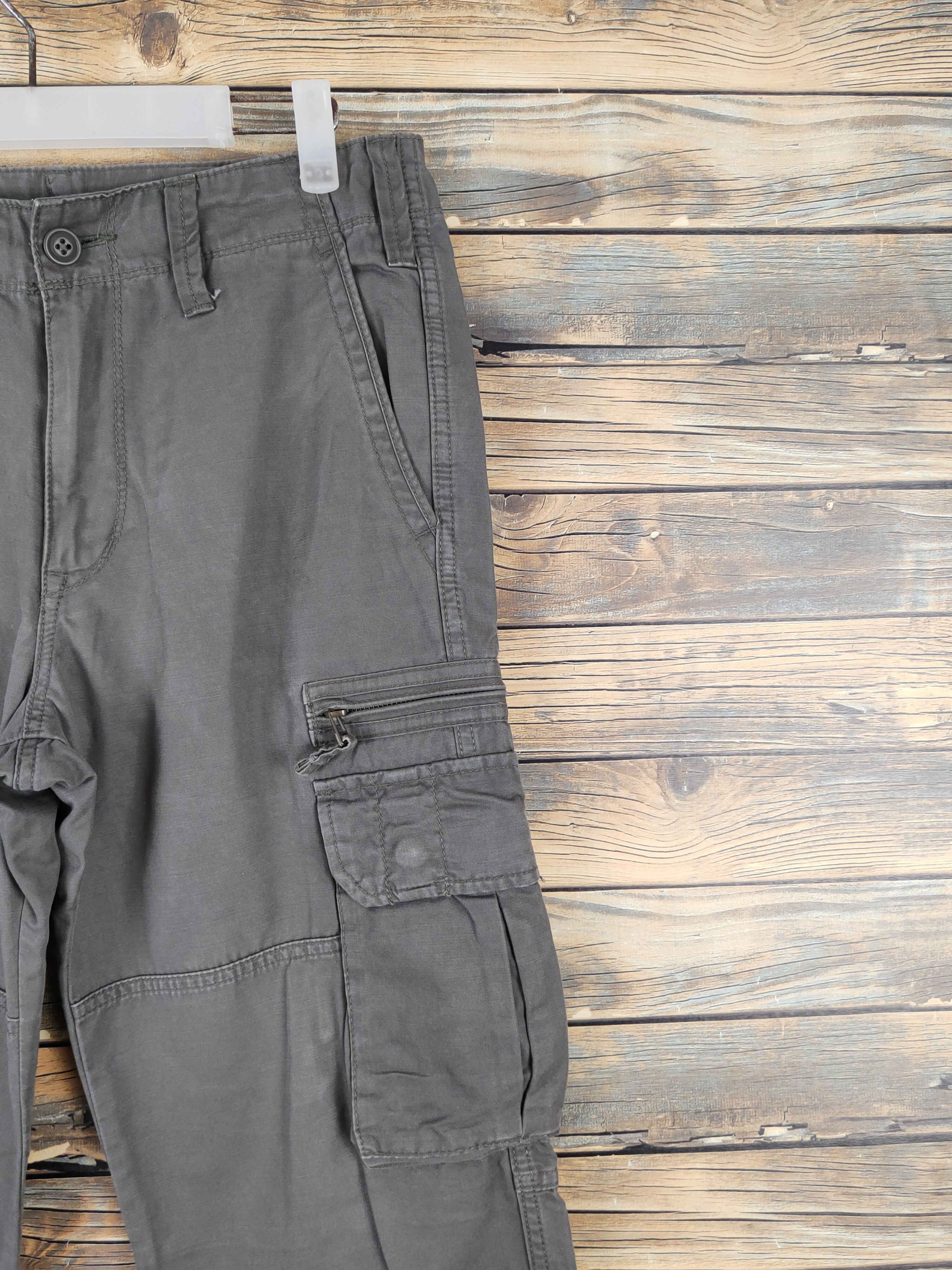 Japanese Brand Uniqlo Olive Multipocket Tactical Cargo Pants #W1049 Size US 31 - 5 Thumbnail