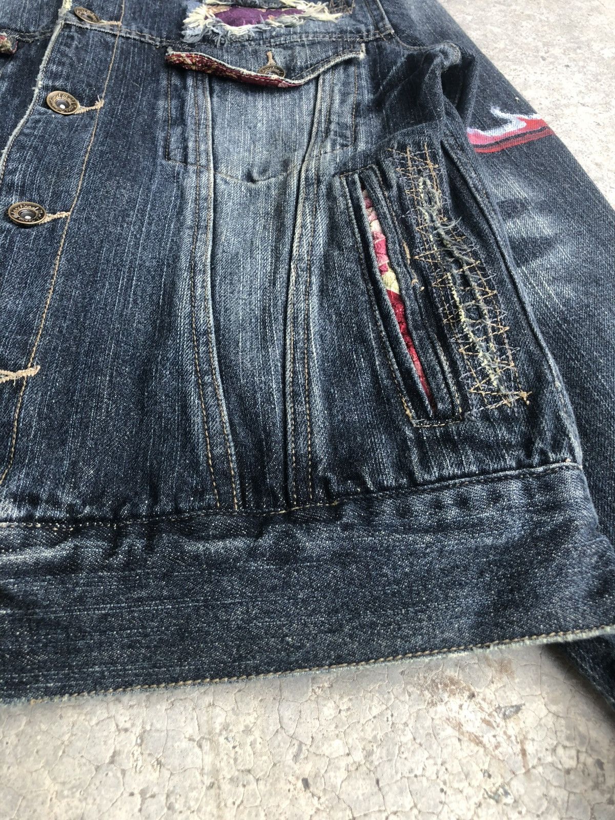 Japanese Brand Japanese Gumu Sashiko jacket Denim Jacket Patchwork Size US M / EU 48-50 / 2 - 7 Thumbnail