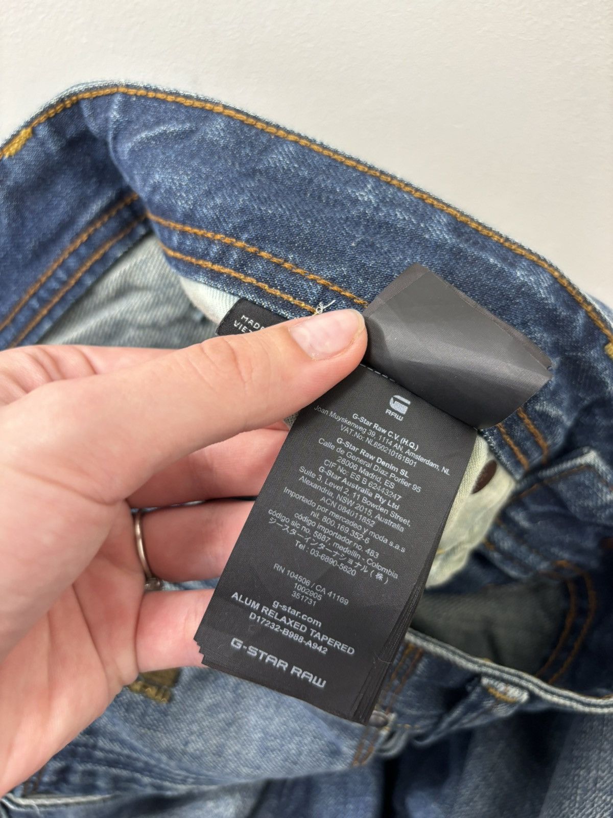 G-Star Vintage G-Star Raw Alum Faded Blue Avant Garde Denim Jeans Size US 34 / EU 50 - 15 Thumbnail