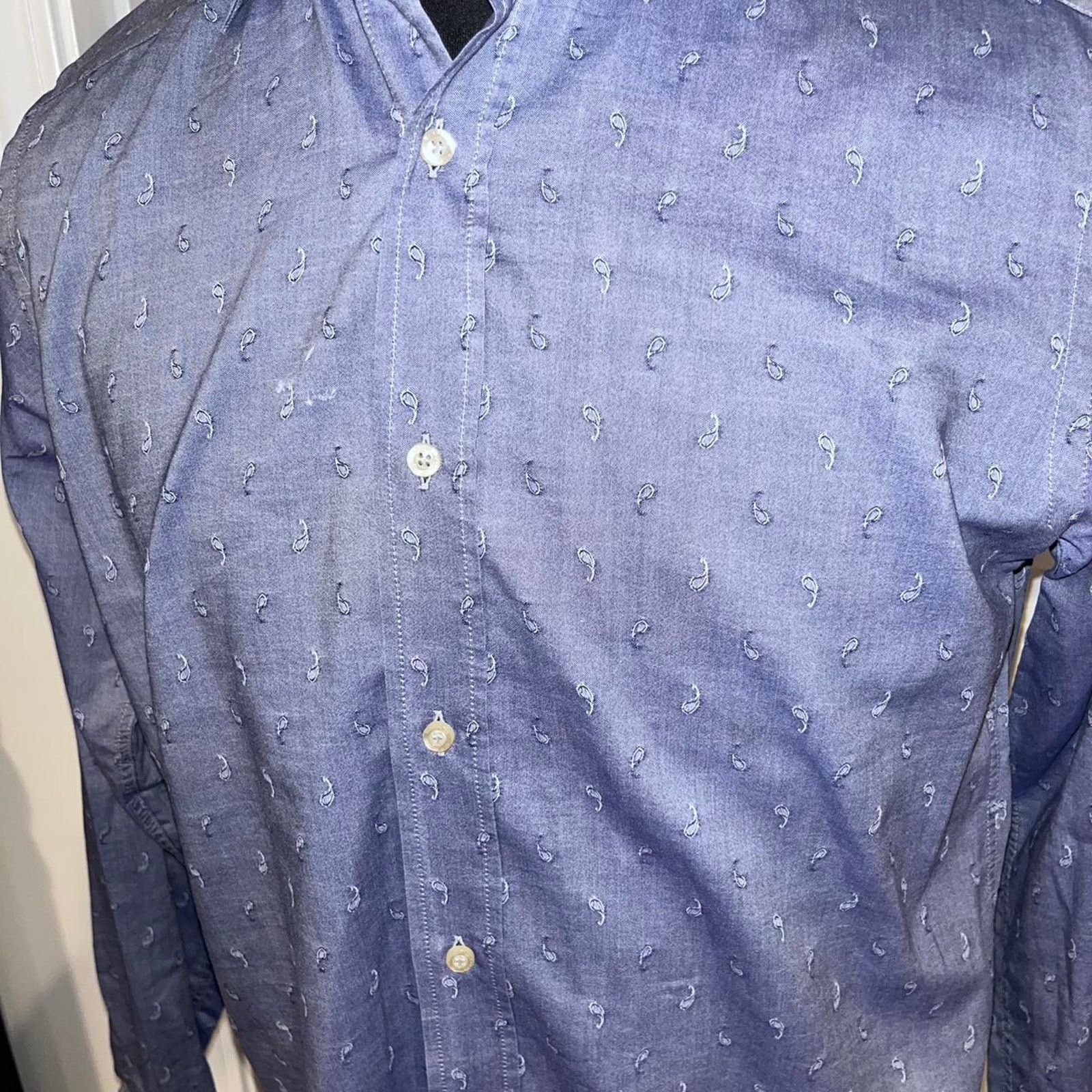 Etro Etro Milano Light Blue Paisley Dress Shirt Size 39 Italy Size US M / EU 48-50 / 2 - 2 Thumbnail