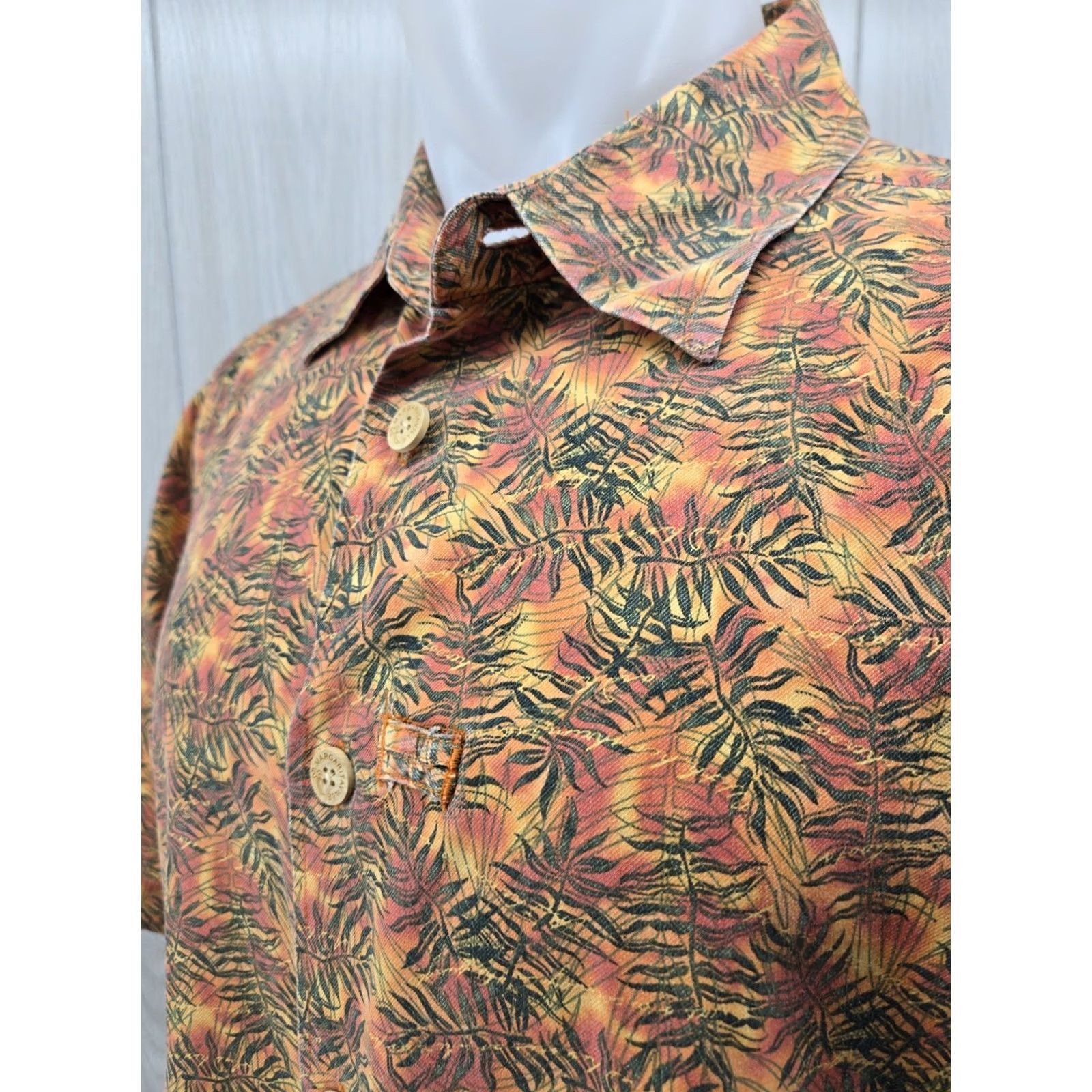 Vintage Margaritaville 2XL Hawaiian Lounge Shirt Floral Orange Silk Cotton Blend Shirt Blue Male 2XL Button-Up Short Sleeve Collared Vintage No Size US XXL / EU 58 / 5 - 5 Thumbnail