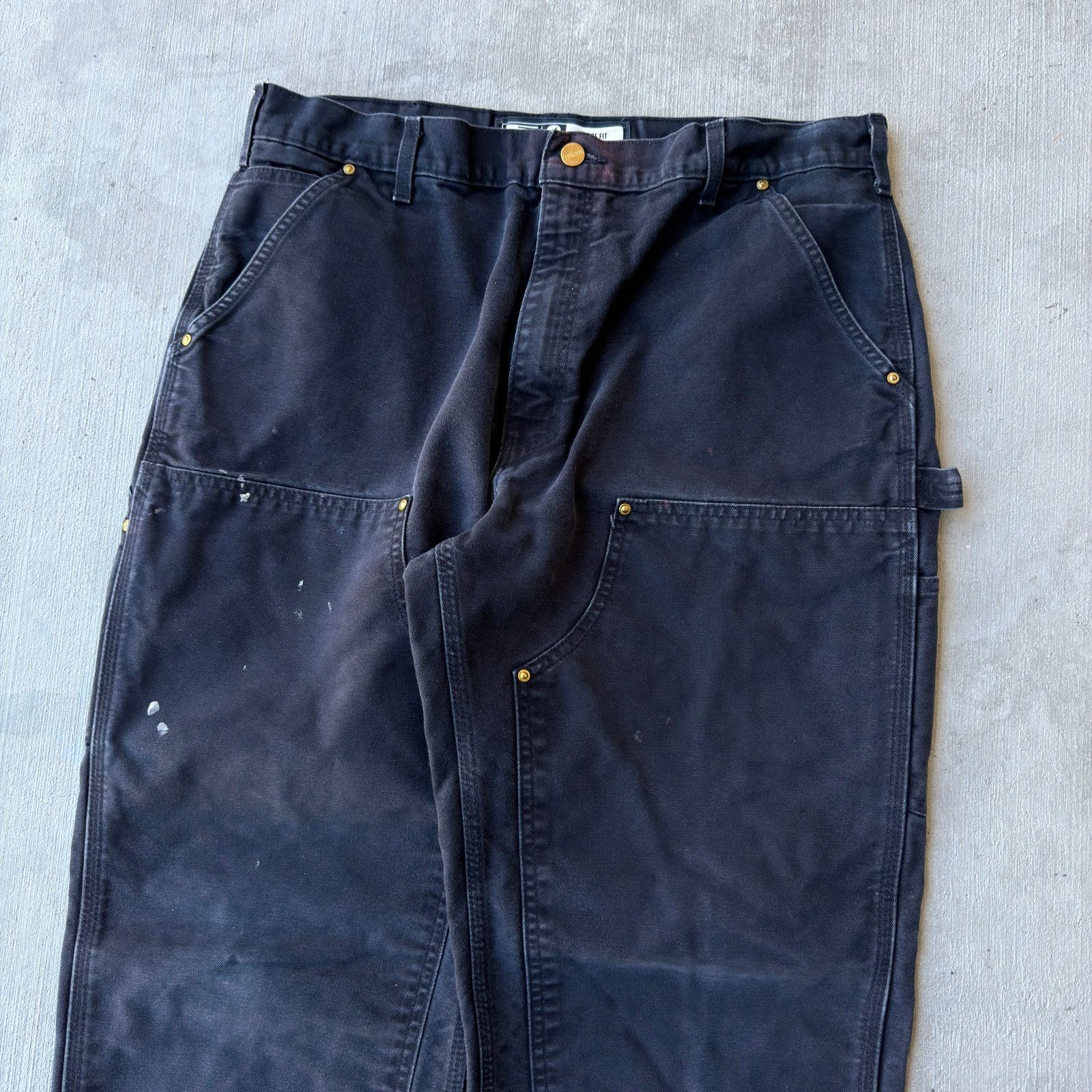 Carhartt × Vintage Carhartt black double knee work wear carpenter pants Size US 36 / EU 52 - 2 Thumbnail