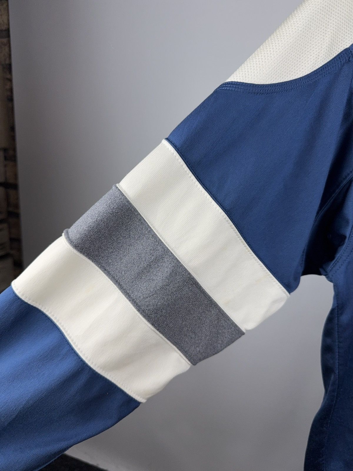 Nike × Vintage 90s Nike Varsity Style Track Jacket Blue White Retro Y2K Size US S / EU 44-46 / 1 - 6 Thumbnail