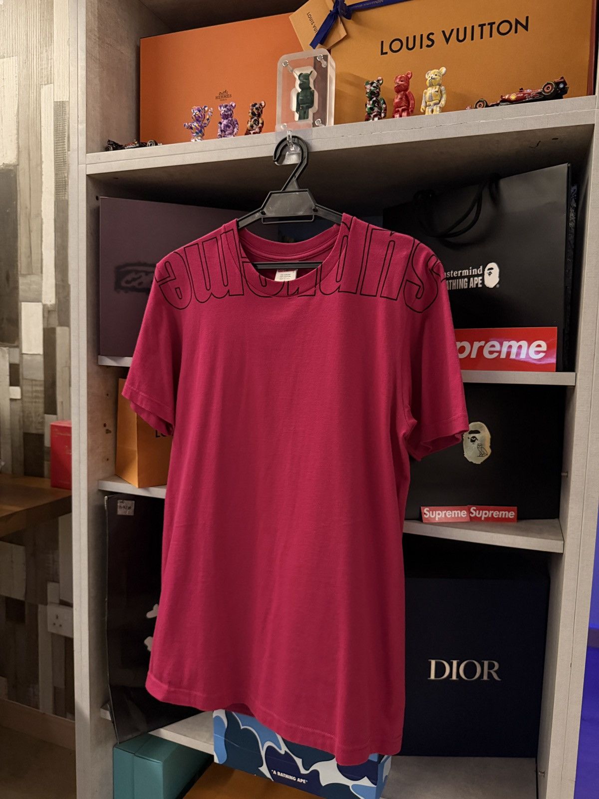 Supreme Supreme Upside Down Tee Magenta Size US S / EU 44-46 / 1 - 1 Thumbnail