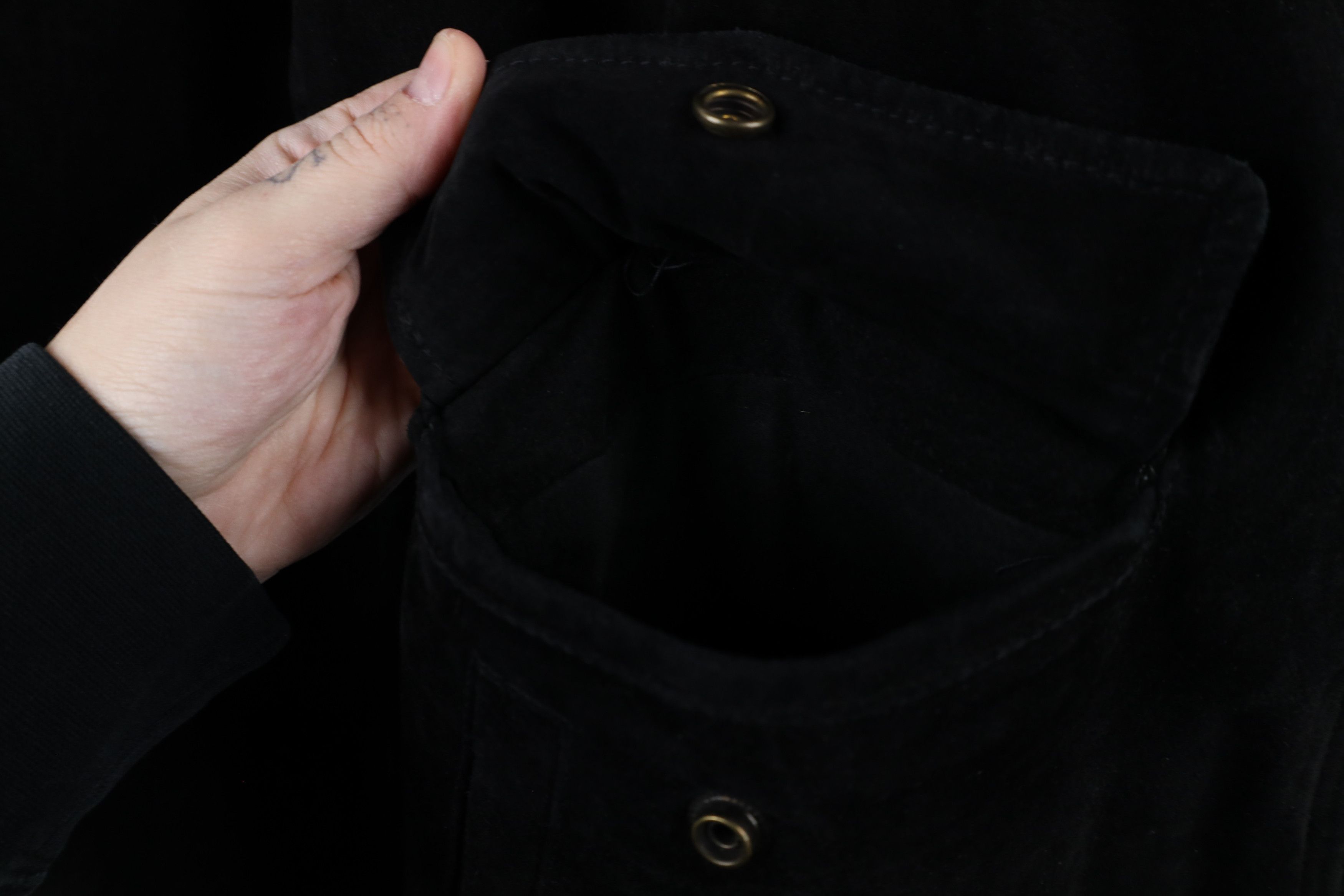Vintage Vintage 90s Streetwear Quilted Suede Leather Jacket Black Size L / US 10 / IT 46 - 8 Thumbnail